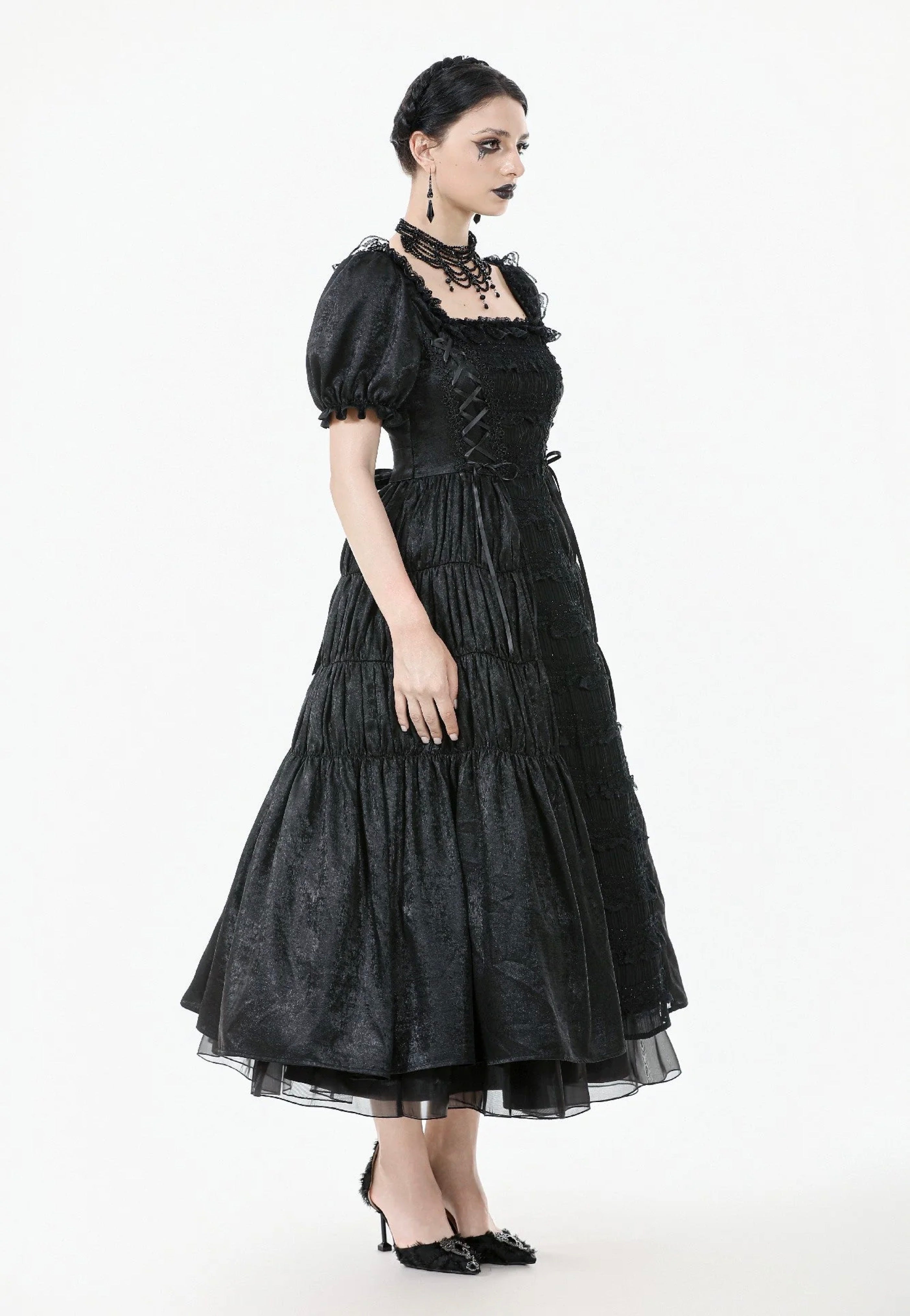 Dark In Love - Nocturne Of Dawn Obsidian Victorian Gown - Dress | Women-Image