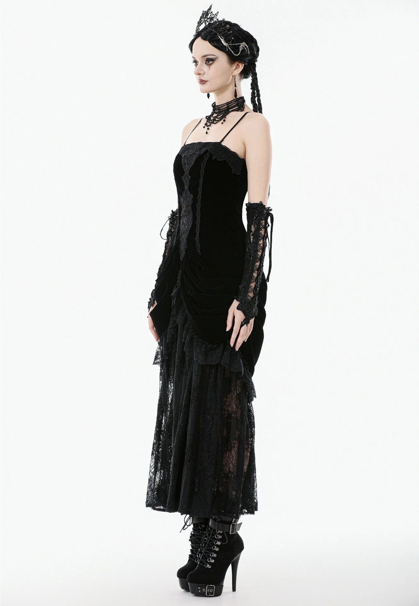 Dark In Love - Gothic Embroidered Bustier - Dress | Women-Image