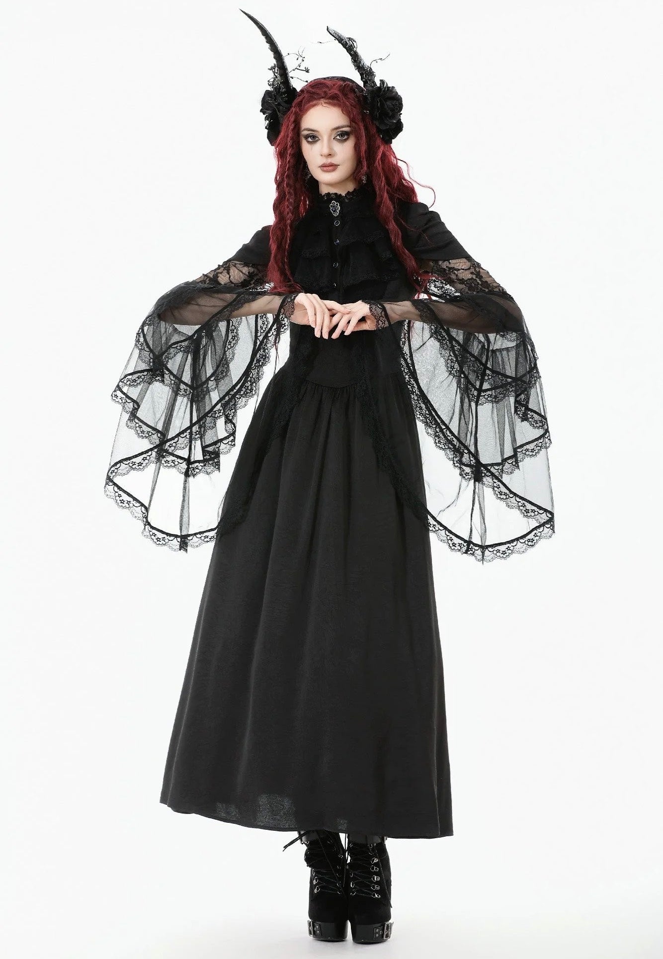 Dark In Love - Gothic Sapphire Countess Victorian - Dress | Women-Image