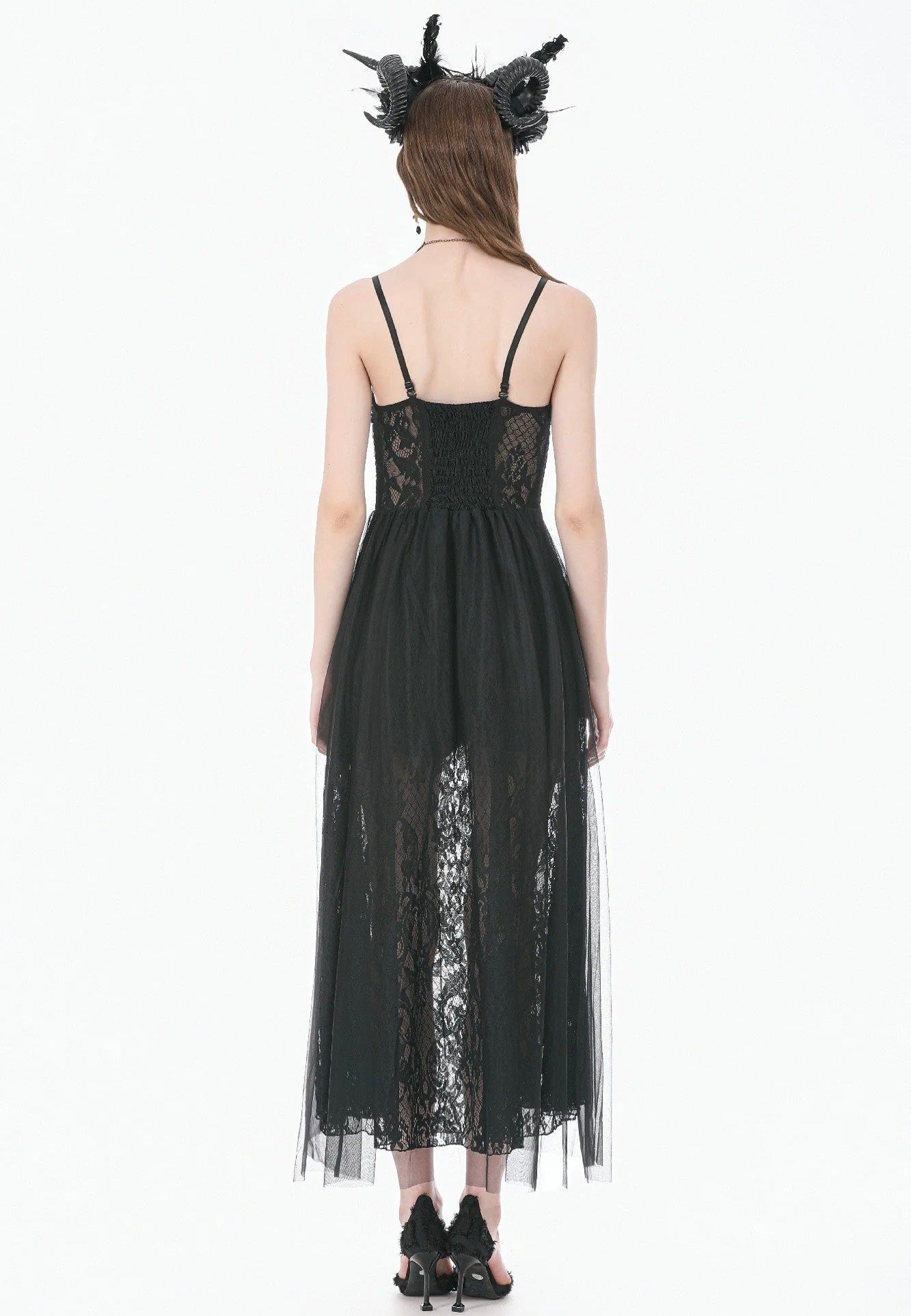 Dark In Love Dark Rite Gothic Lace Long Vestido | Women-Image