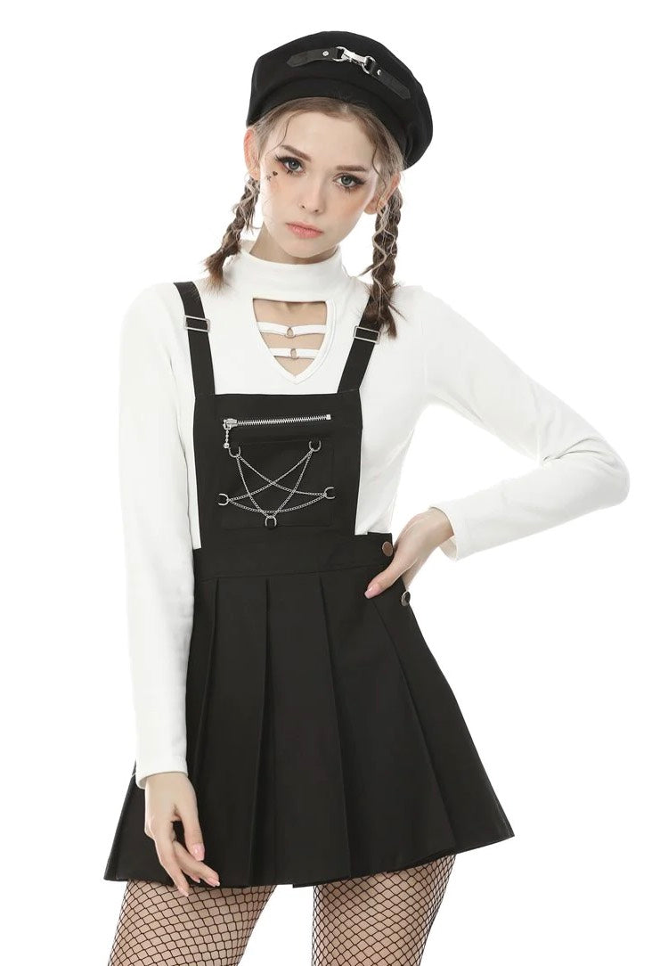 Dark In Love - Punk Locomotive Chain Star Rebel Suspender Black - Dress | Women-Image