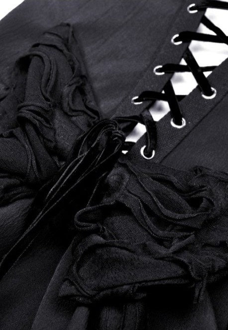 Dark In Love - Devil Cool High Low Layered Strap Black - Dress | Women-Image