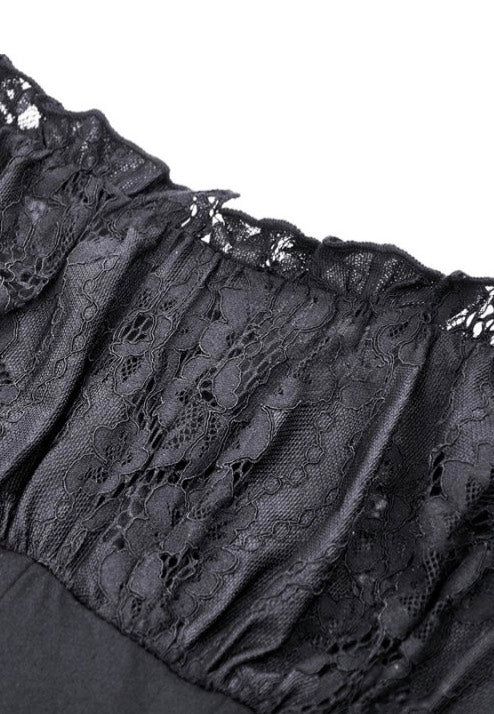 Dark In Love - Gothic Elegant Lady Lace Dovetail - Dress | Women-Image