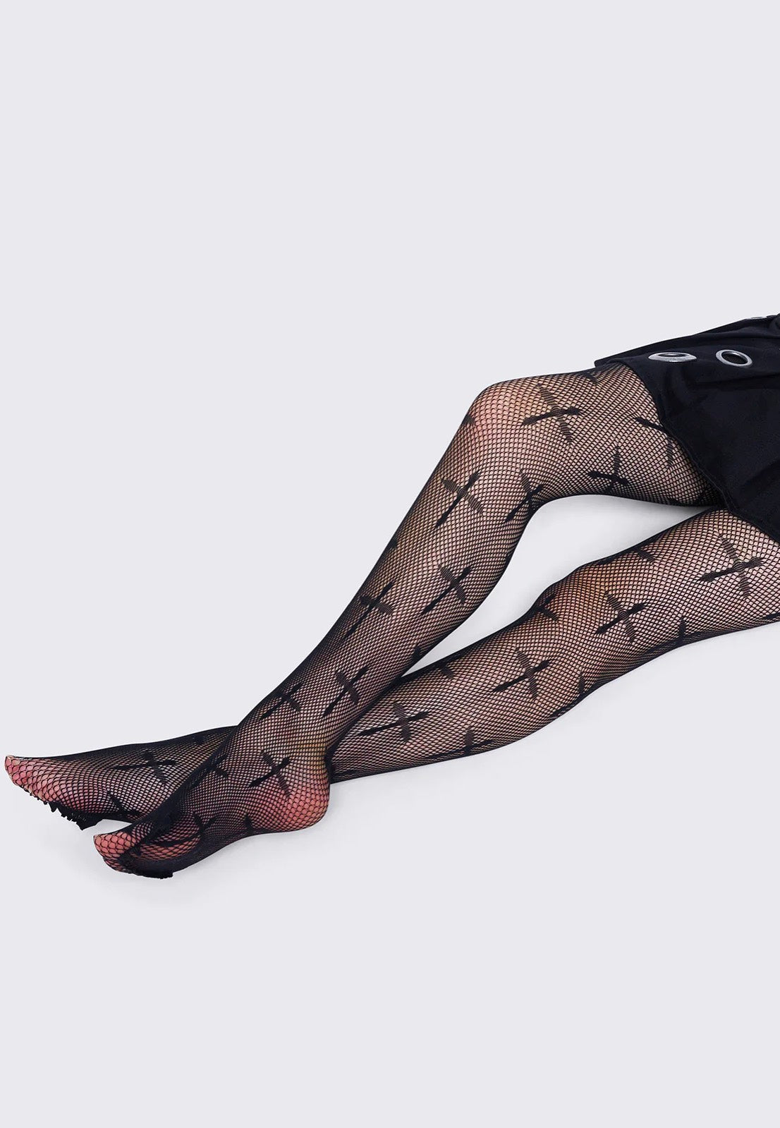 Minga London - Cross Diamond Fishnet Tights - Tights | Women-Image