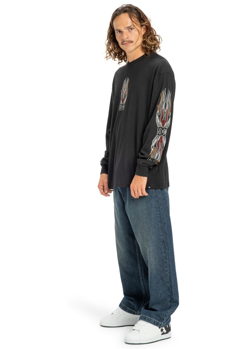 DC - Burn Out Black - Longsleeve | Men-Image