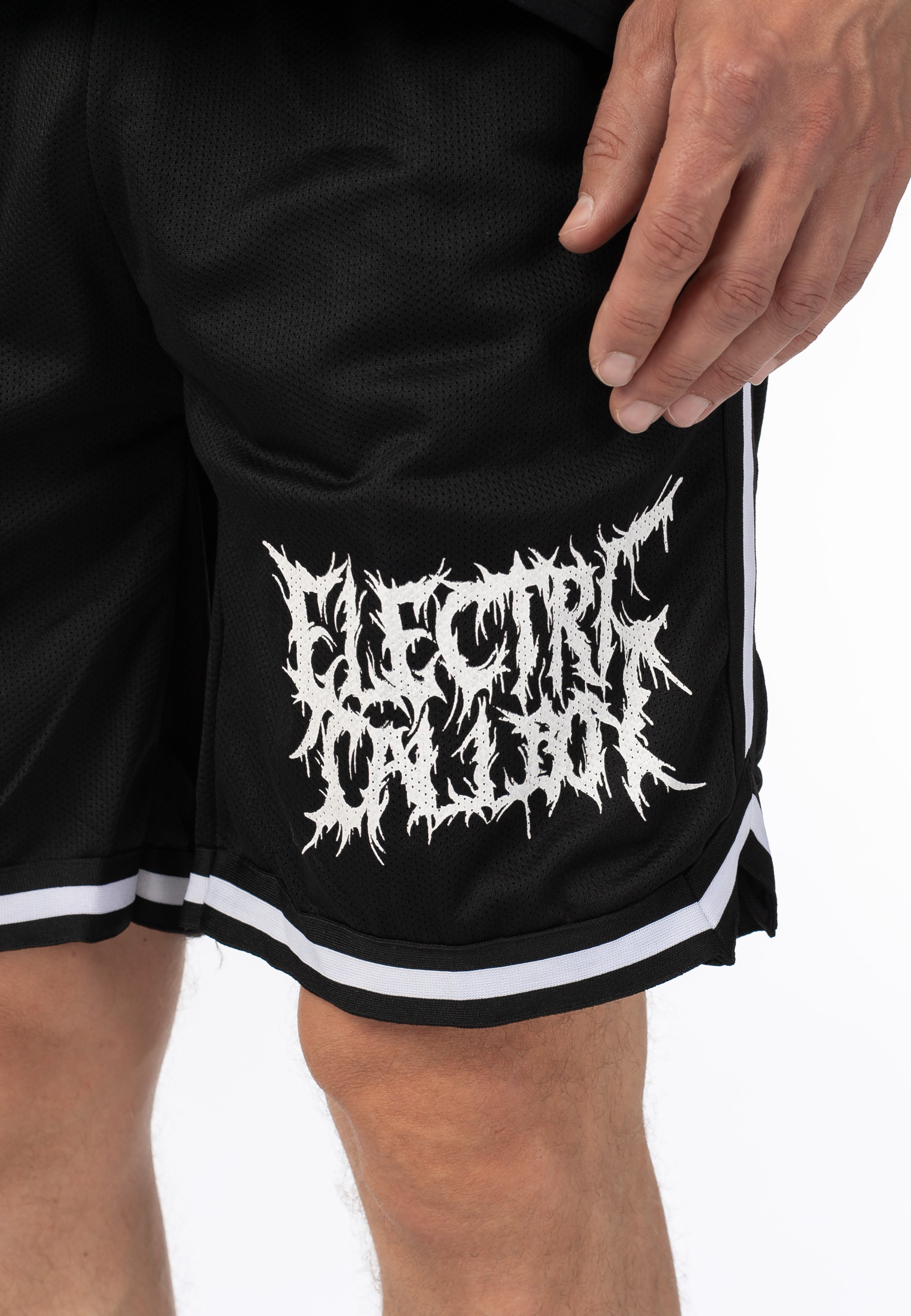 Electric Callboy - Metal Logo Striped - Shorts | Men-Image