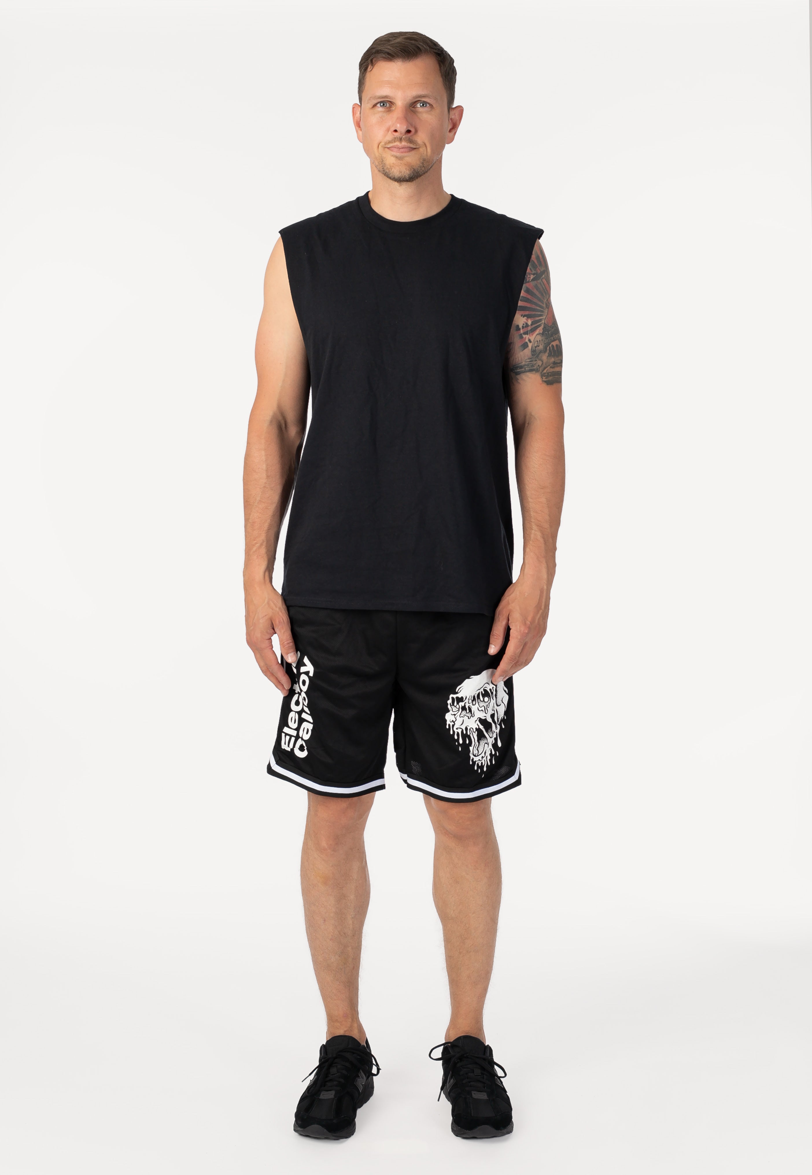 Electric Callboy - Skull Striped - Shorts | Men-Image