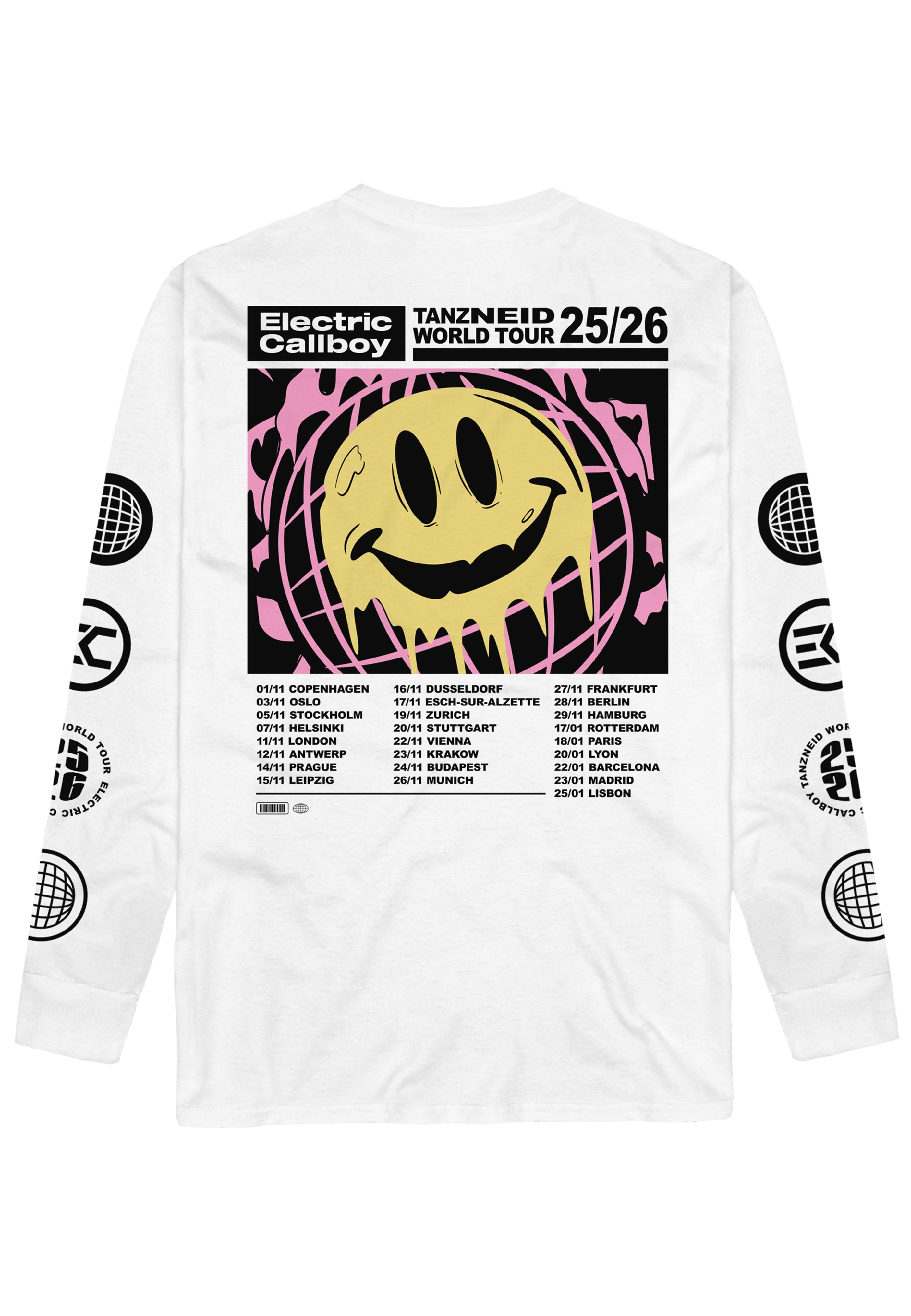 Electric Callboy - Tanzneid World Tour Smile White - Longsleeve | Neutral-Image