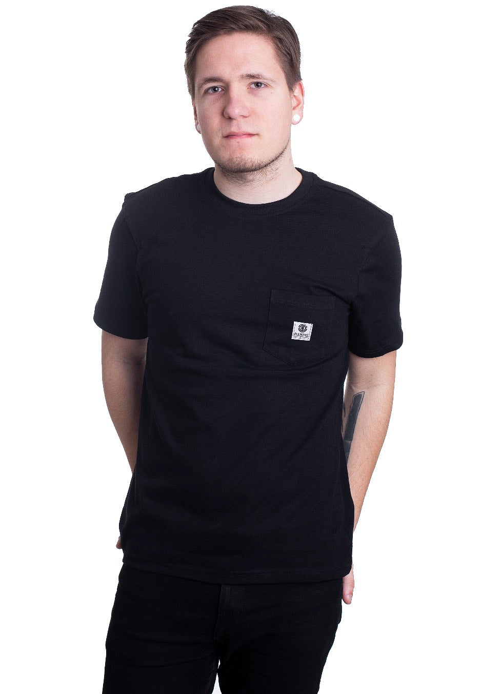 Element - Basic Pocket Label S Flint Black - T-Shirt | Men-Image