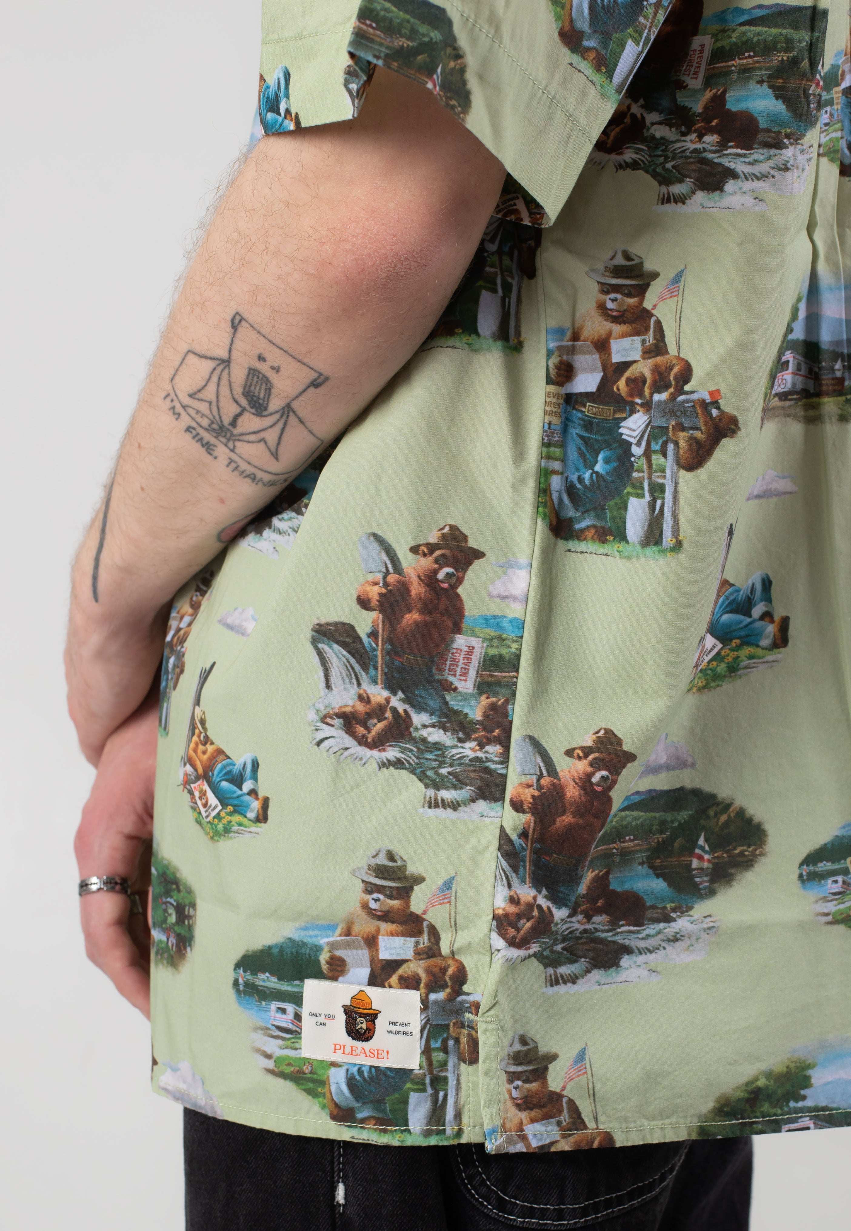 Element x Smokey Bear -  Camp Oyster Gray - Shirt | Men-Image