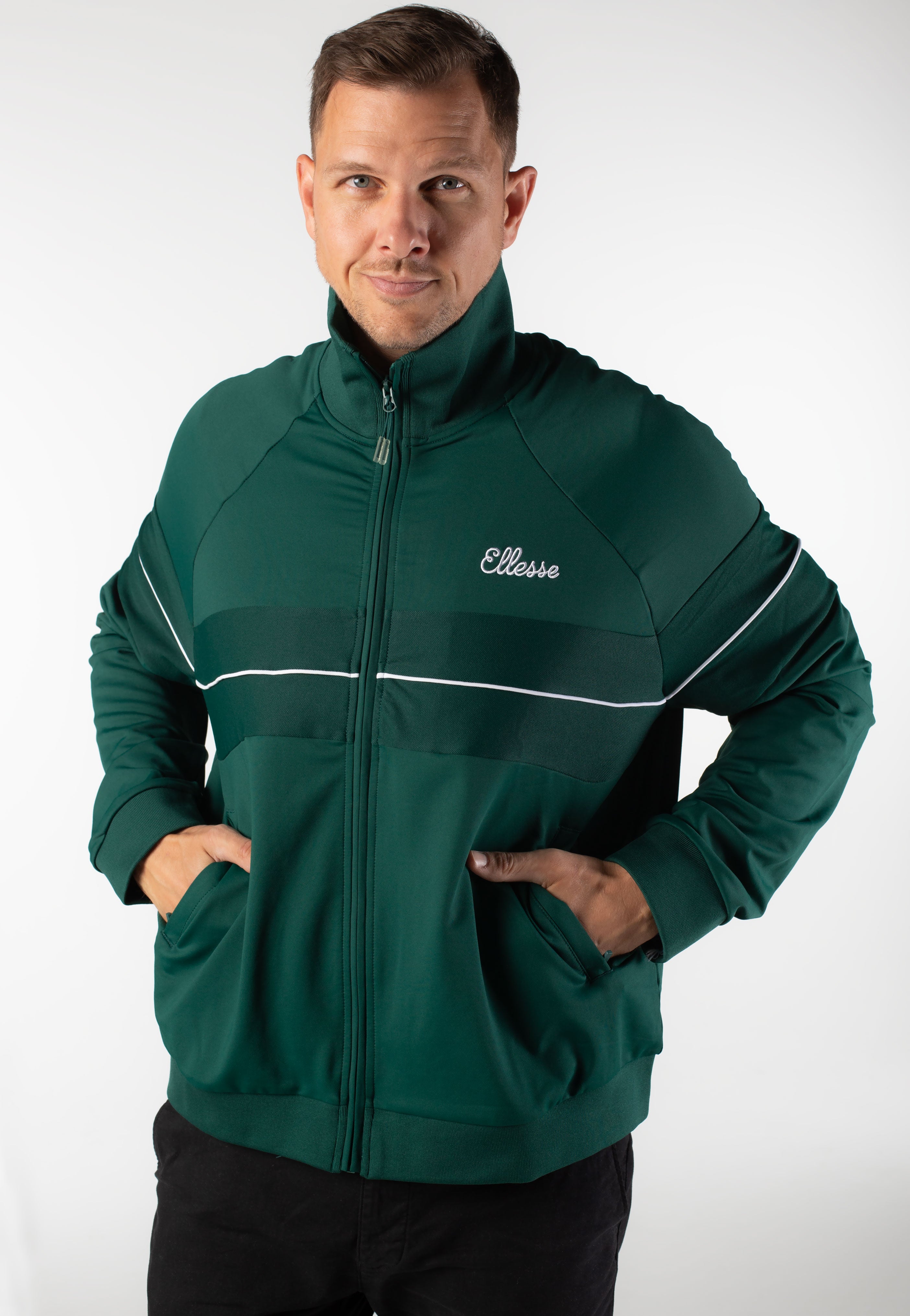 Ellesse - Carey Dark Green - Track Jacket | Men-Image