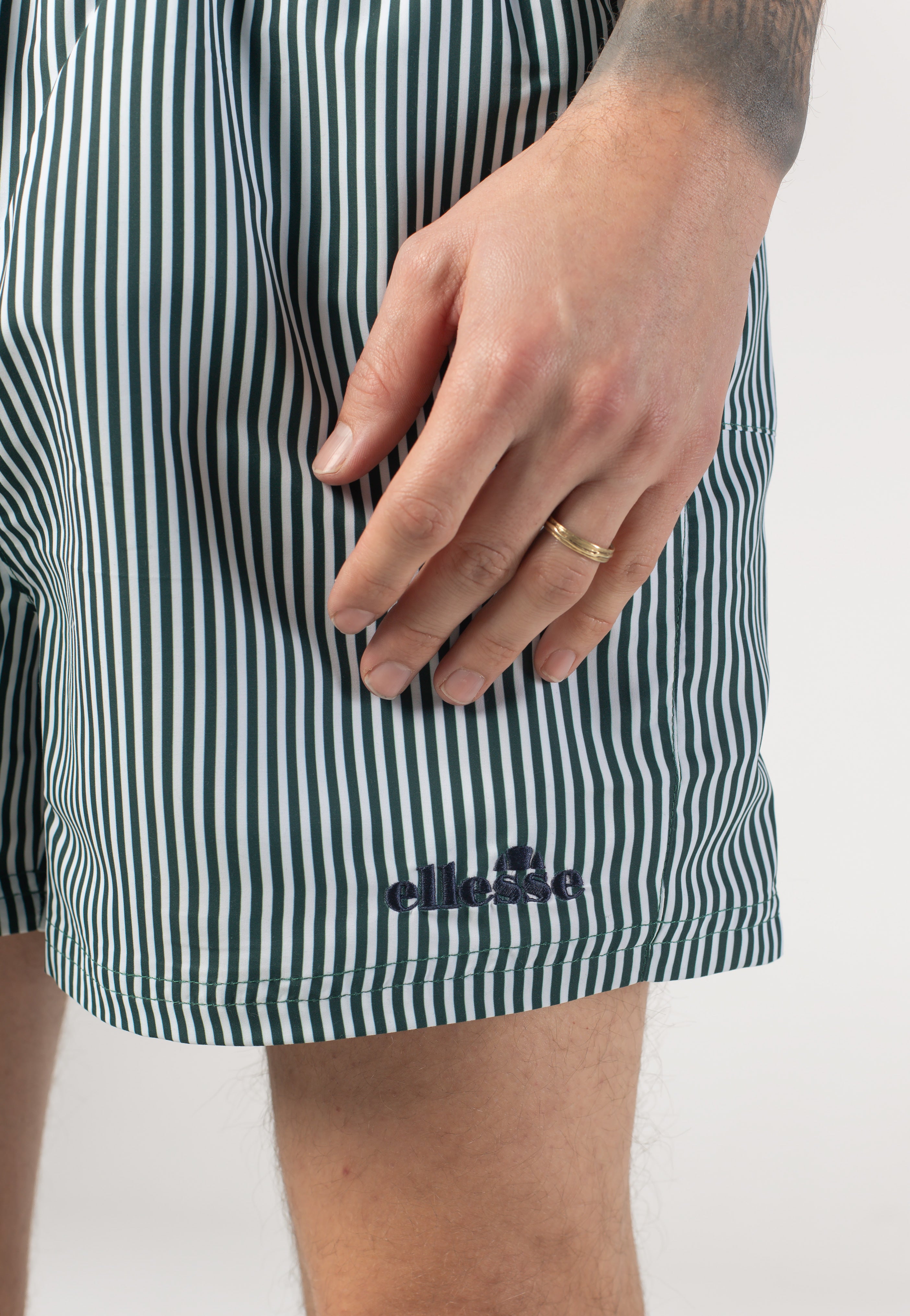 Ellesse - Sylbio White/Dark Green - Board Shorts | Men-Image