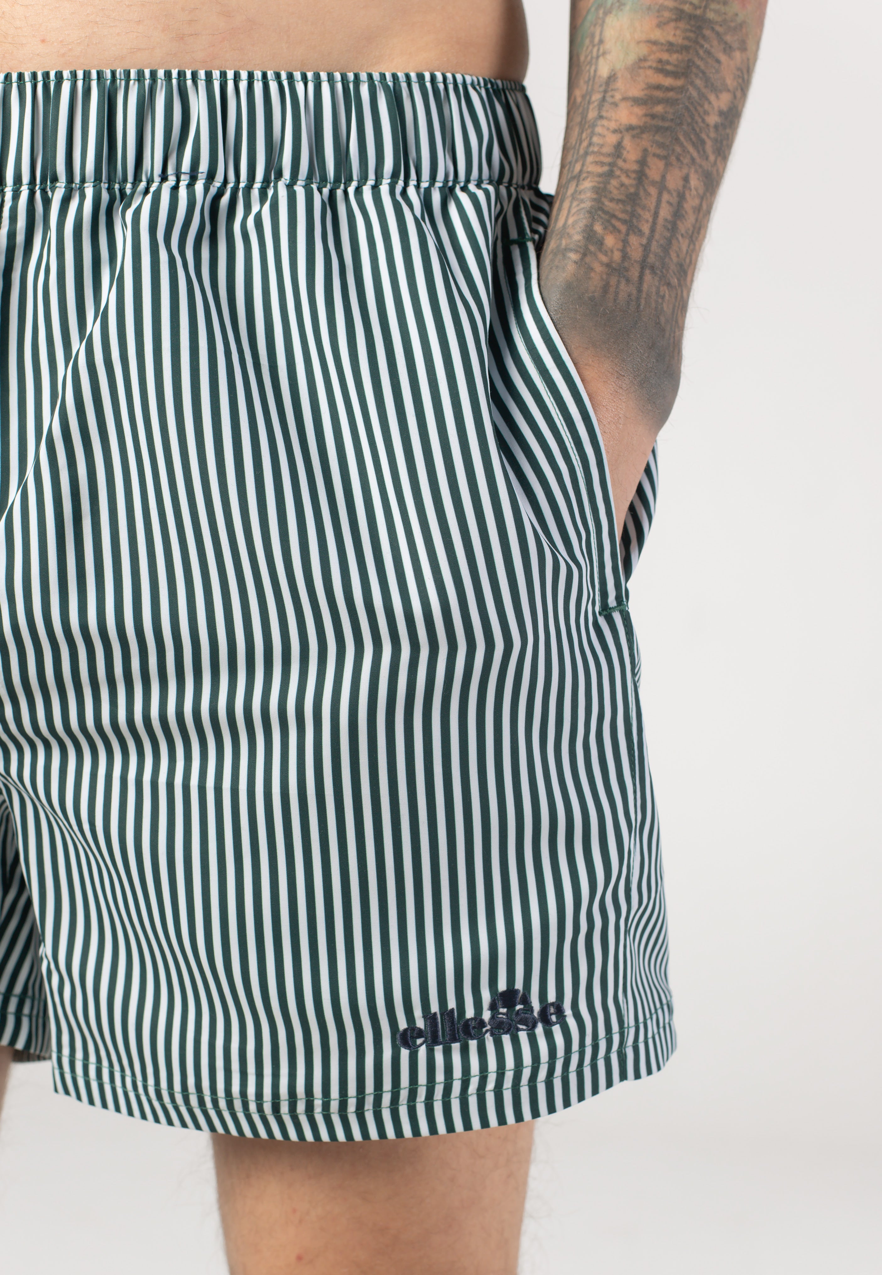 Ellesse - Sylbio White/Dark Green - Board Shorts | Men-Image
