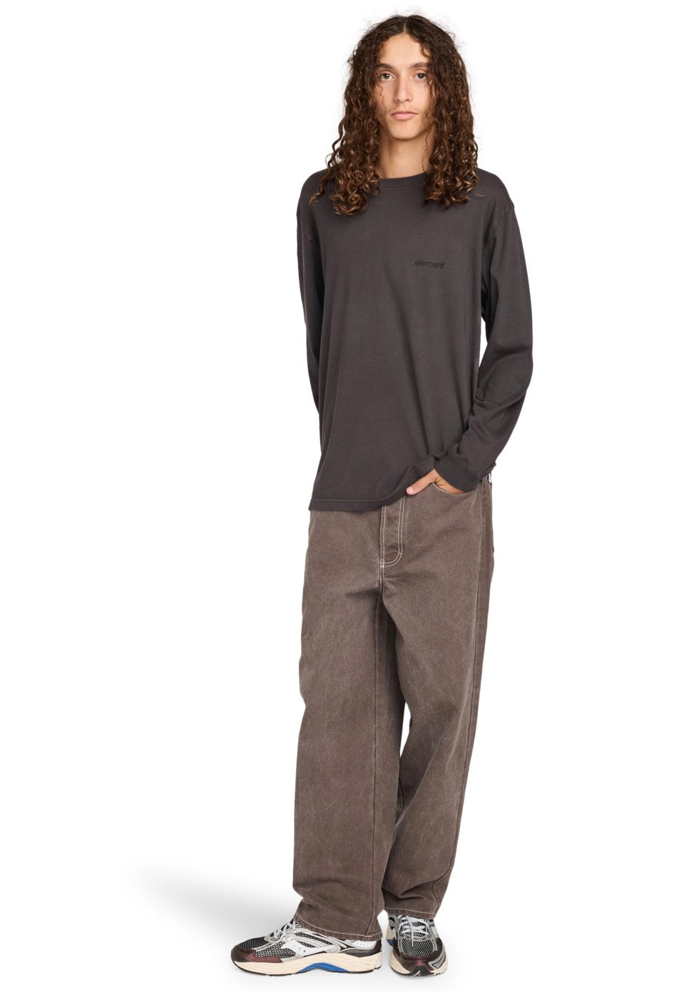 Element - Lowcase Pigment Off Black - Longsleeve | Men-Image