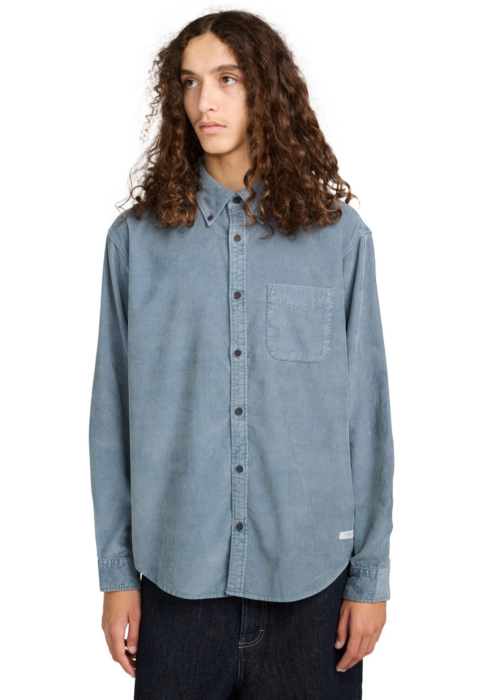 Element - Button Down Regular Corduroy Blue Mirage - Shirt | Men-Image