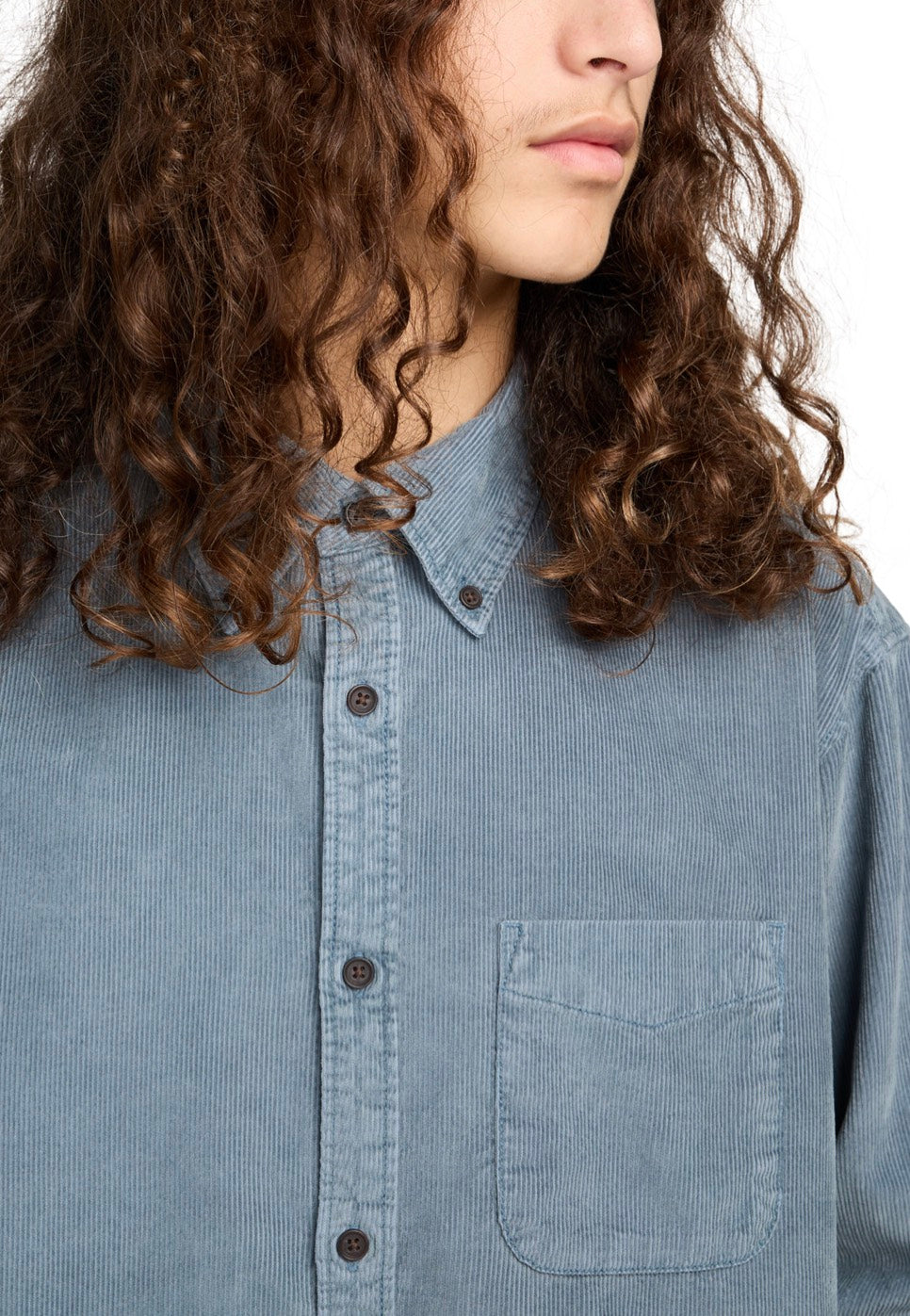 Element - Button Down Regular Corduroy Blue Mirage - Shirt | Men-Image