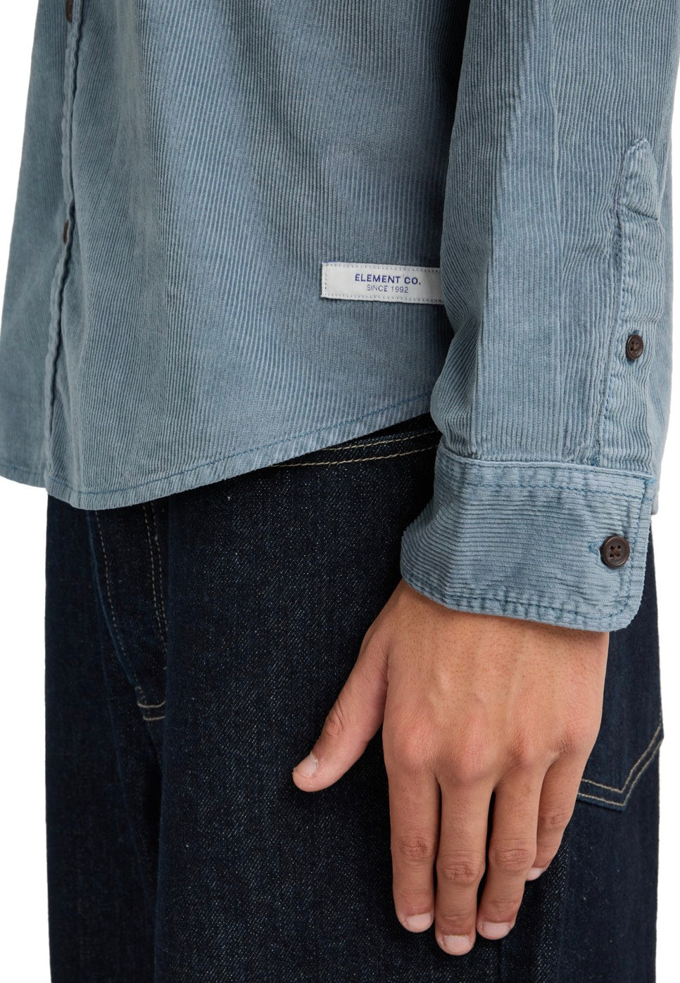 Element - Button Down Regular Corduroy Blue Mirage - Shirt | Men-Image