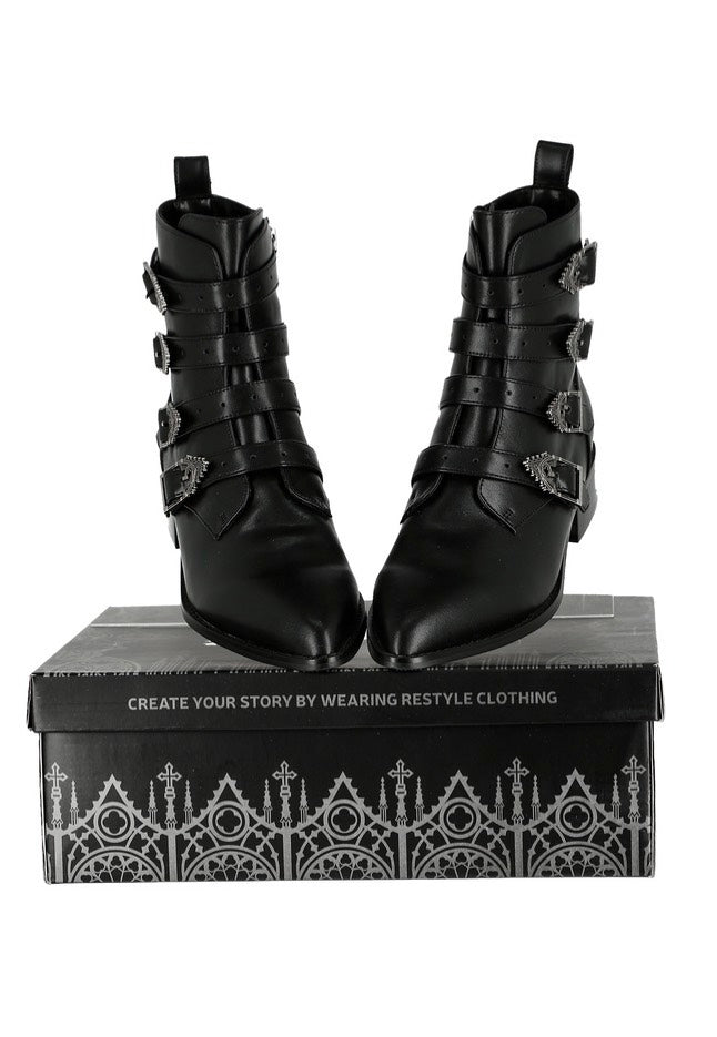 Restyle - Cathedralis Buckle Pikes Black - Girl Shoes | Women-Image