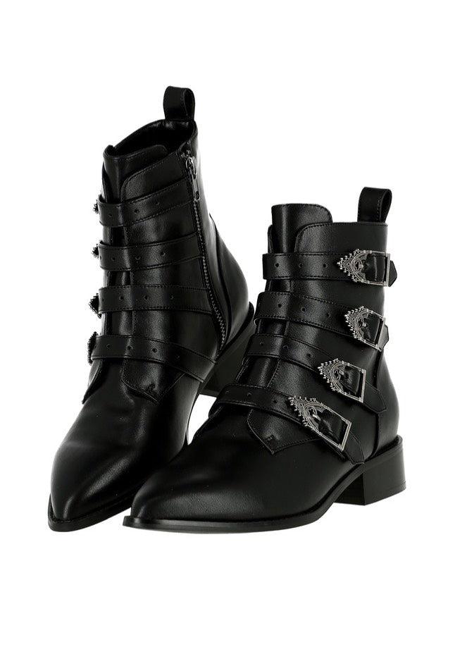 Restyle - Cathedralis Buckle Pikes Black - Girl Shoes | Women-Image