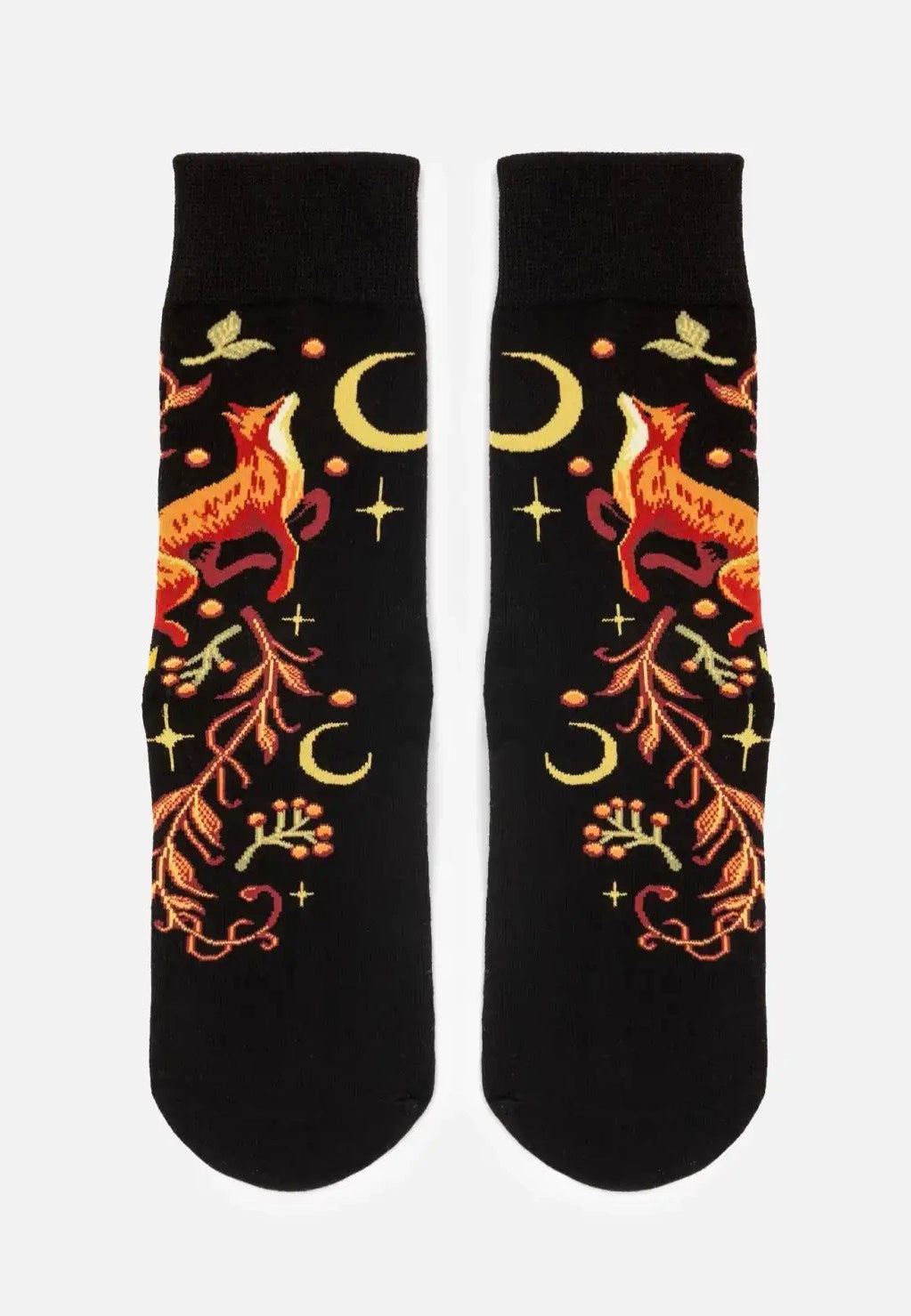 Restyle - Foxes Jacquard Black - Socks | Neutral-Image