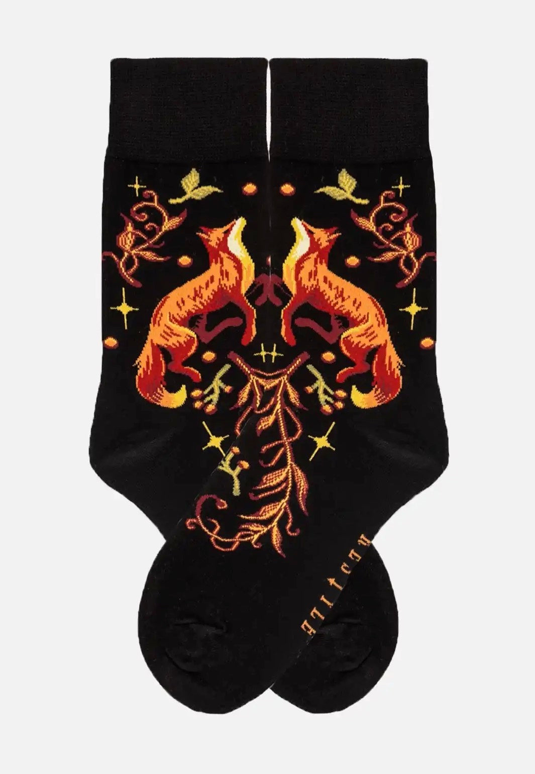 Restyle - Foxes Jacquard Black - Socks | Neutral-Image