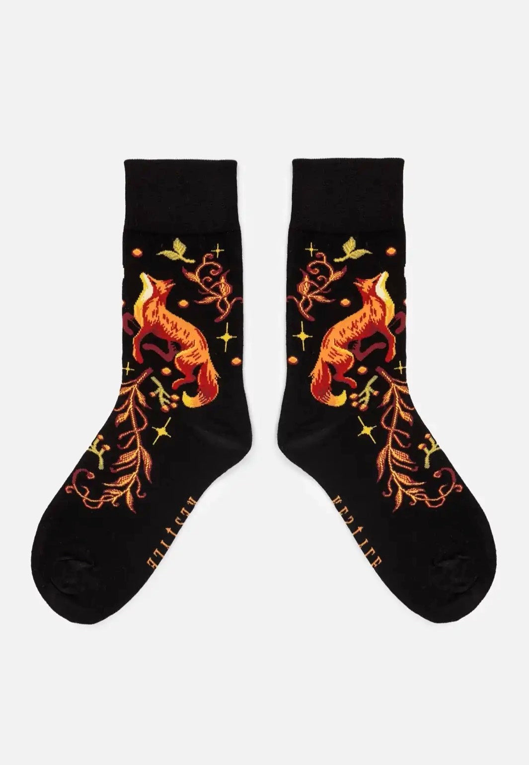 Restyle - Foxes Jacquard Black - Socks | Neutral-Image