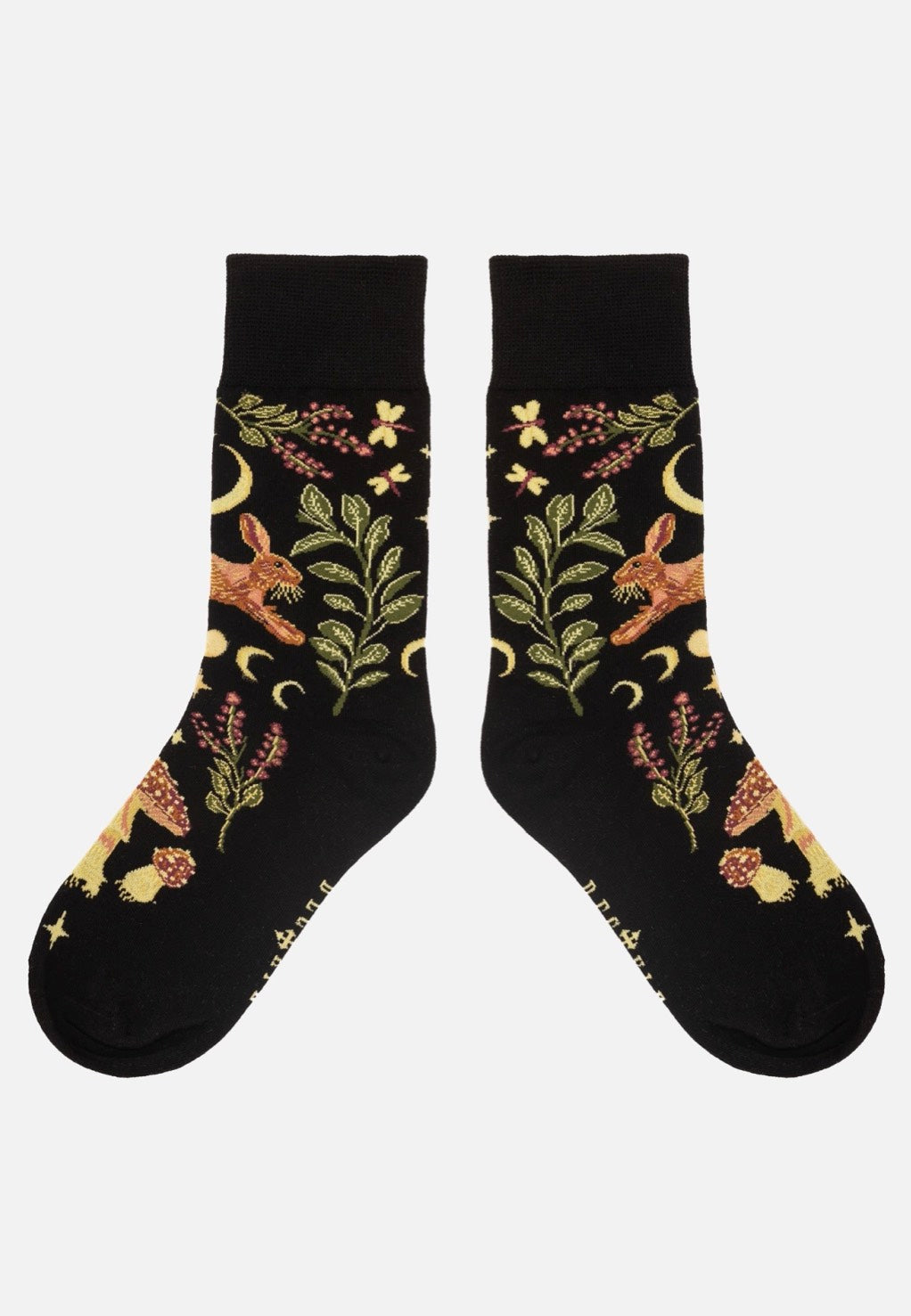 Restyle - Hare Moon Jacquard Black - Socks | Neutral-Image