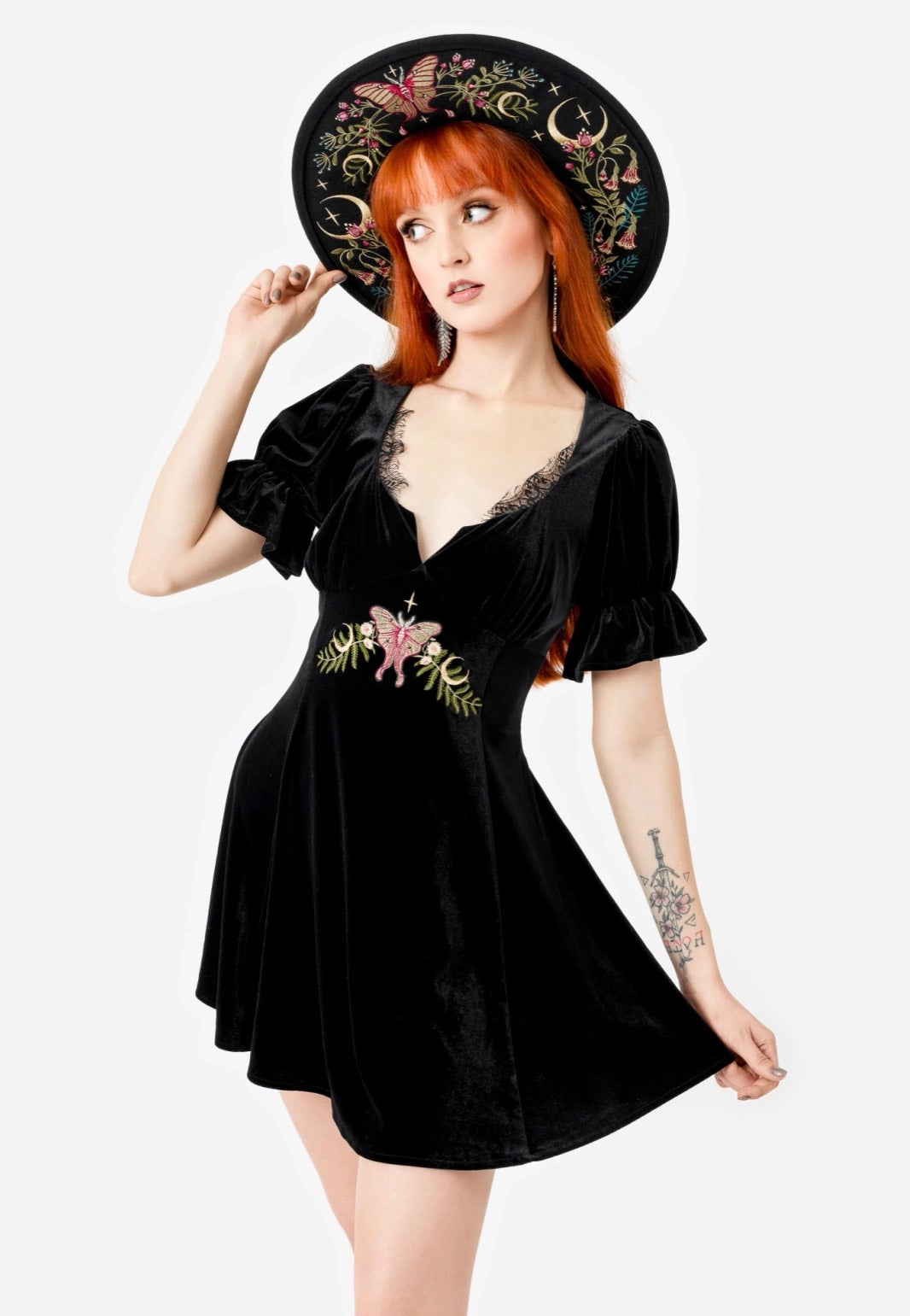 Restyle - Midnight Flora Black - Dress | Women-Image