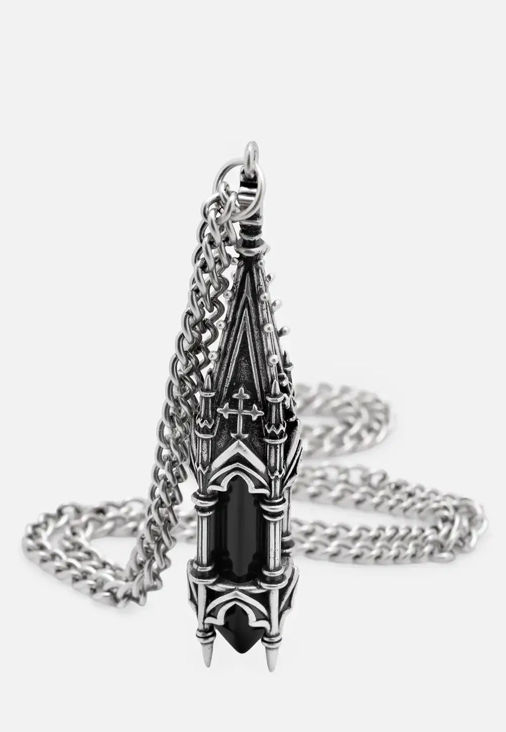 Restyle Midnight Totem Silver Necklace | Neutral-Image