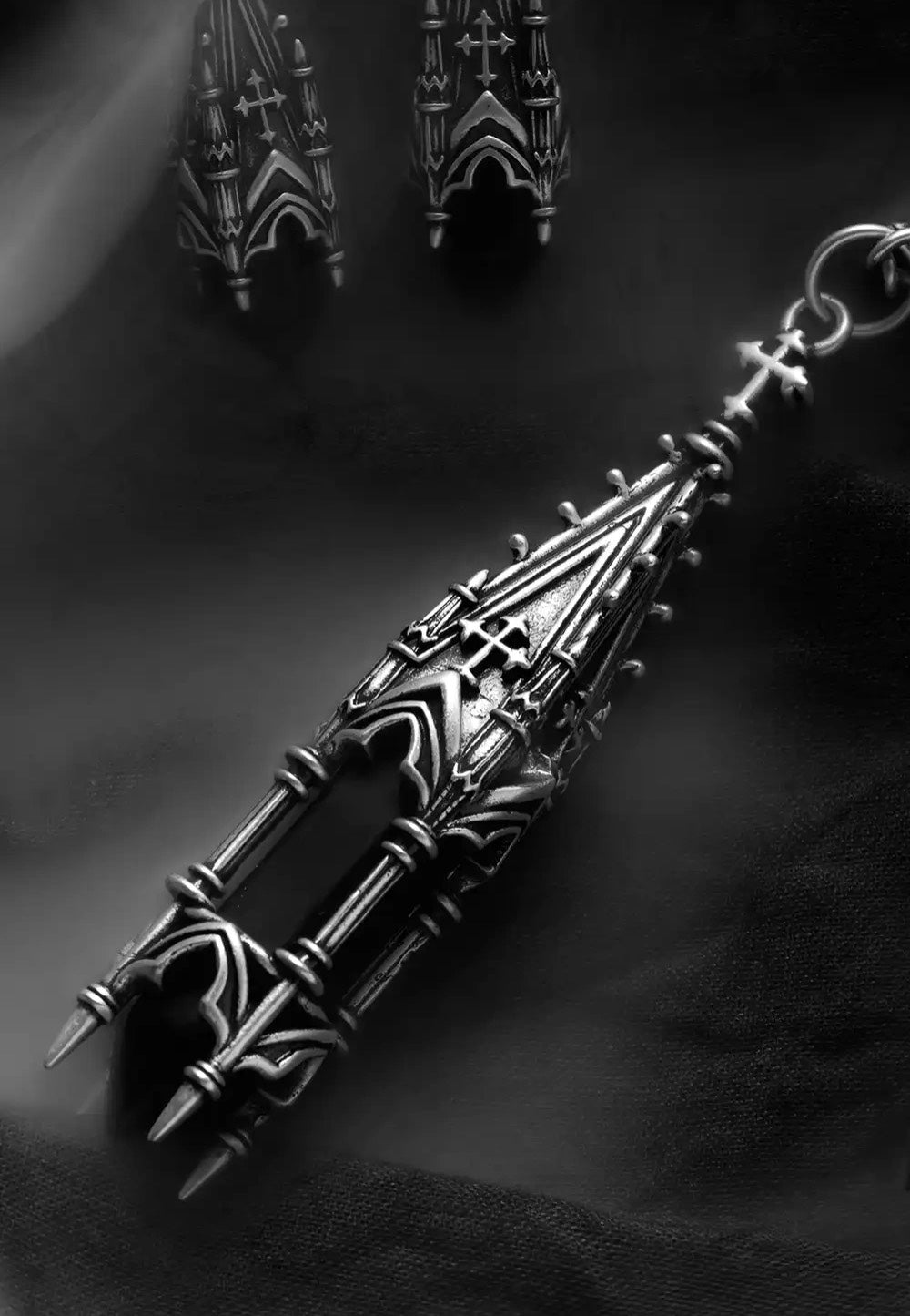 Restyle Midnight Totem Silver Necklace | Neutral-Image