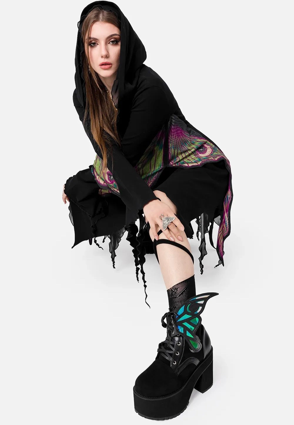 Restyle - Nocturne Winged Black - Girl Shoes | Women-Image