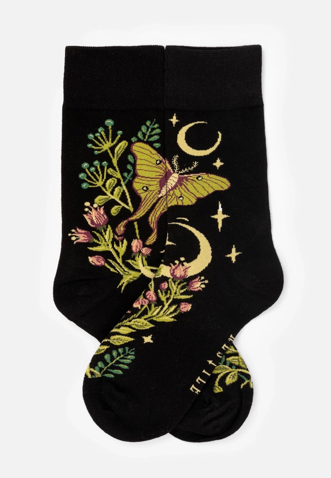 Restyle - Wild Gardens Jacquard Black - Socks | Neutral-Image