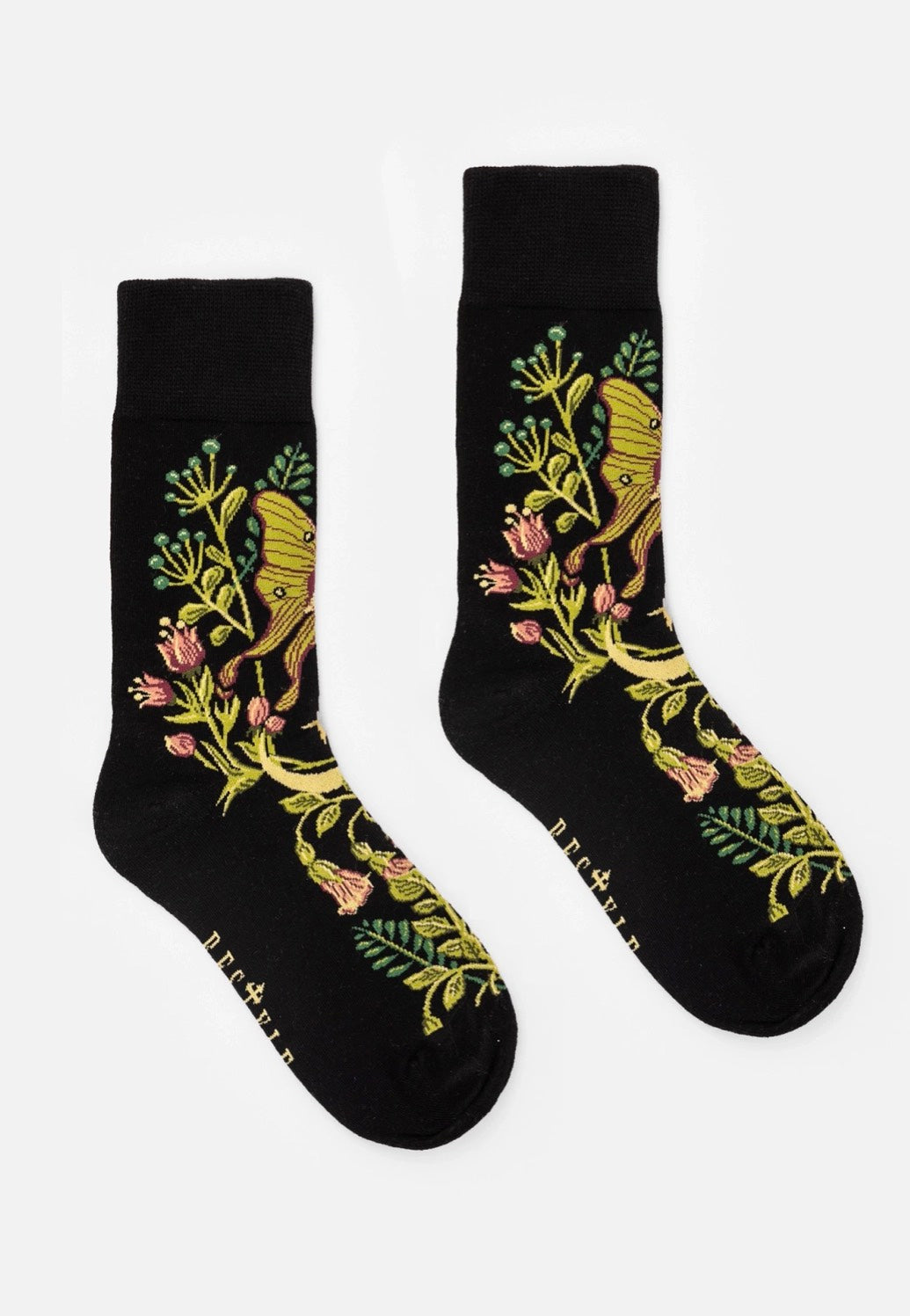 Restyle - Wild Gardens Jacquard Black - Socks | Neutral-Image
