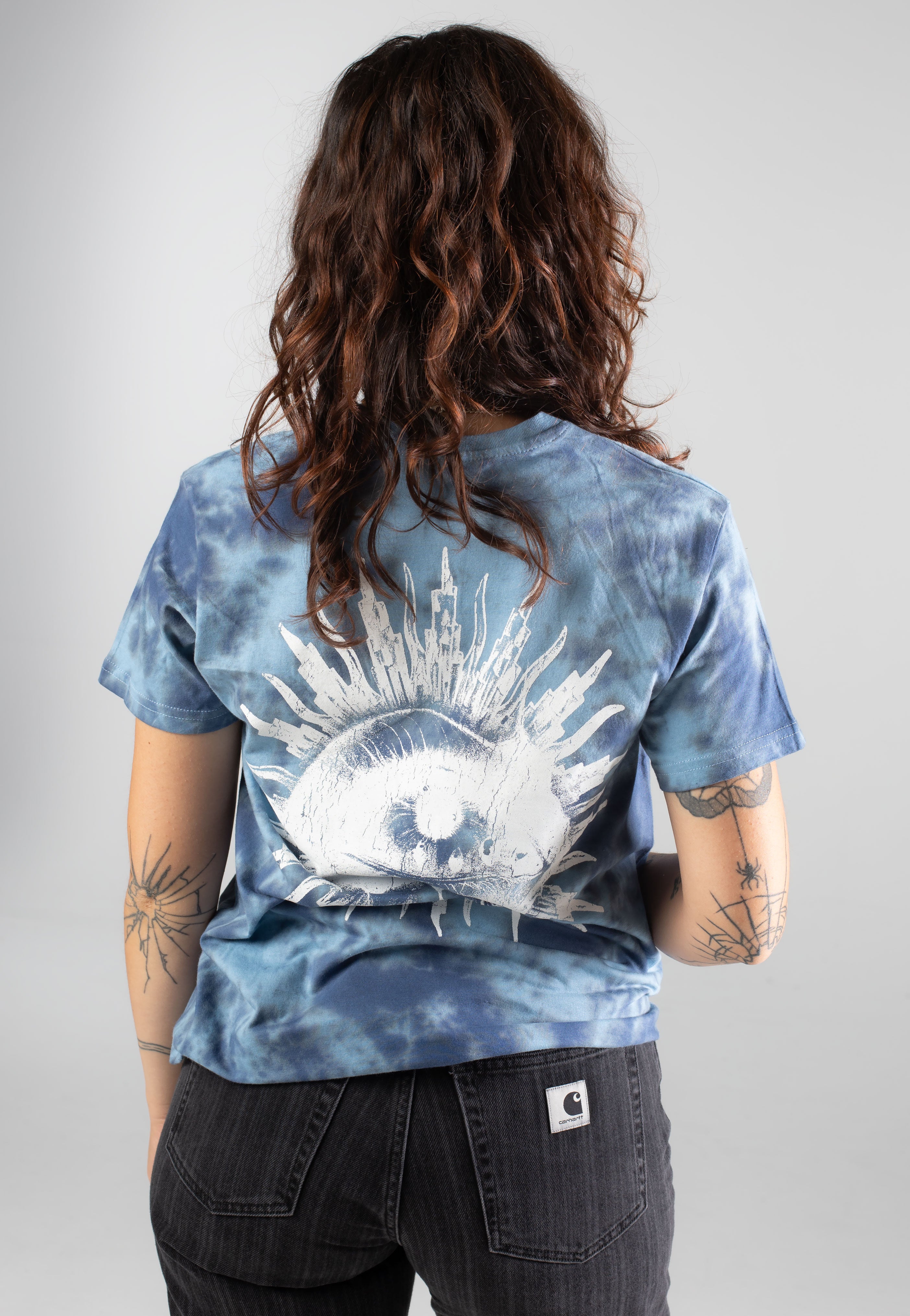 Entheos - Drip Logo Blue/Black Tie Dye - T-Shirt | Women-Image