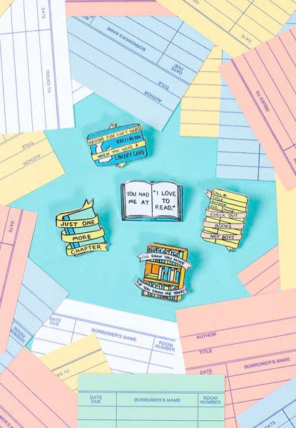 Punky Pins - Check Out Books Not Boys - Pin | Neutral-Image