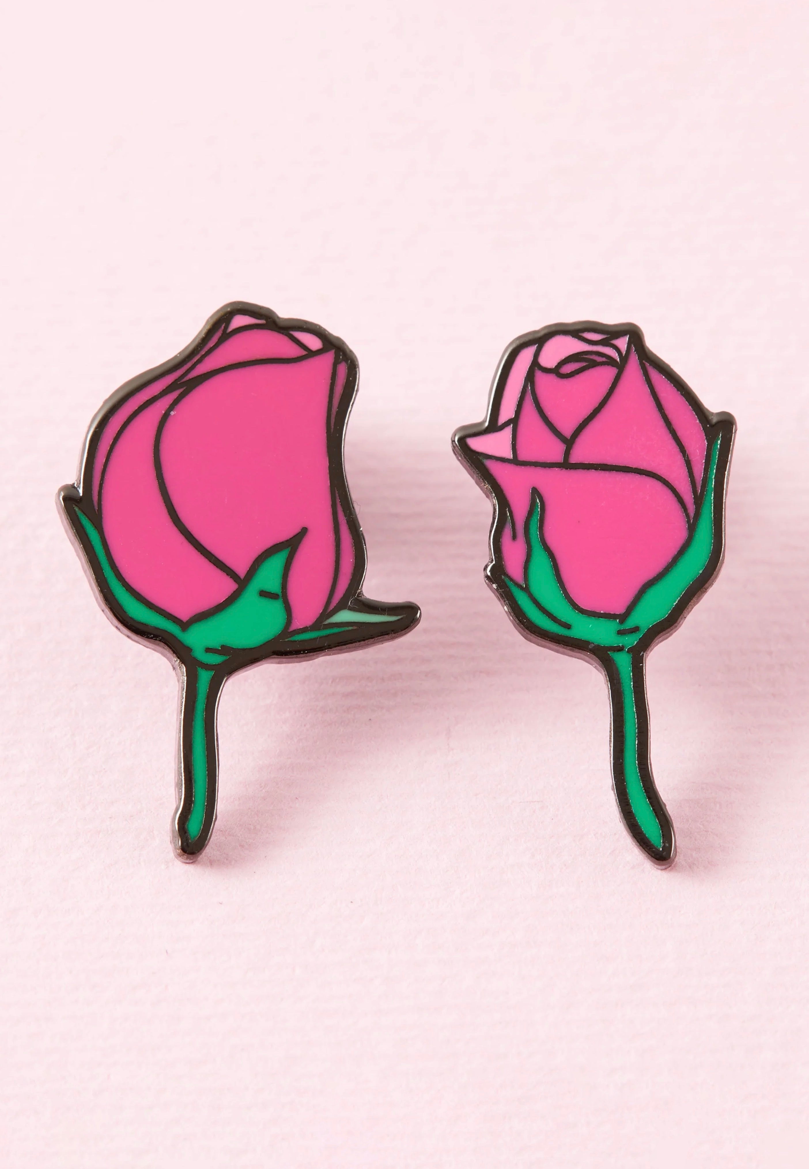 Punky Pins - Rose Pair Of Enamel Pins  - Pin | Neutral-Image