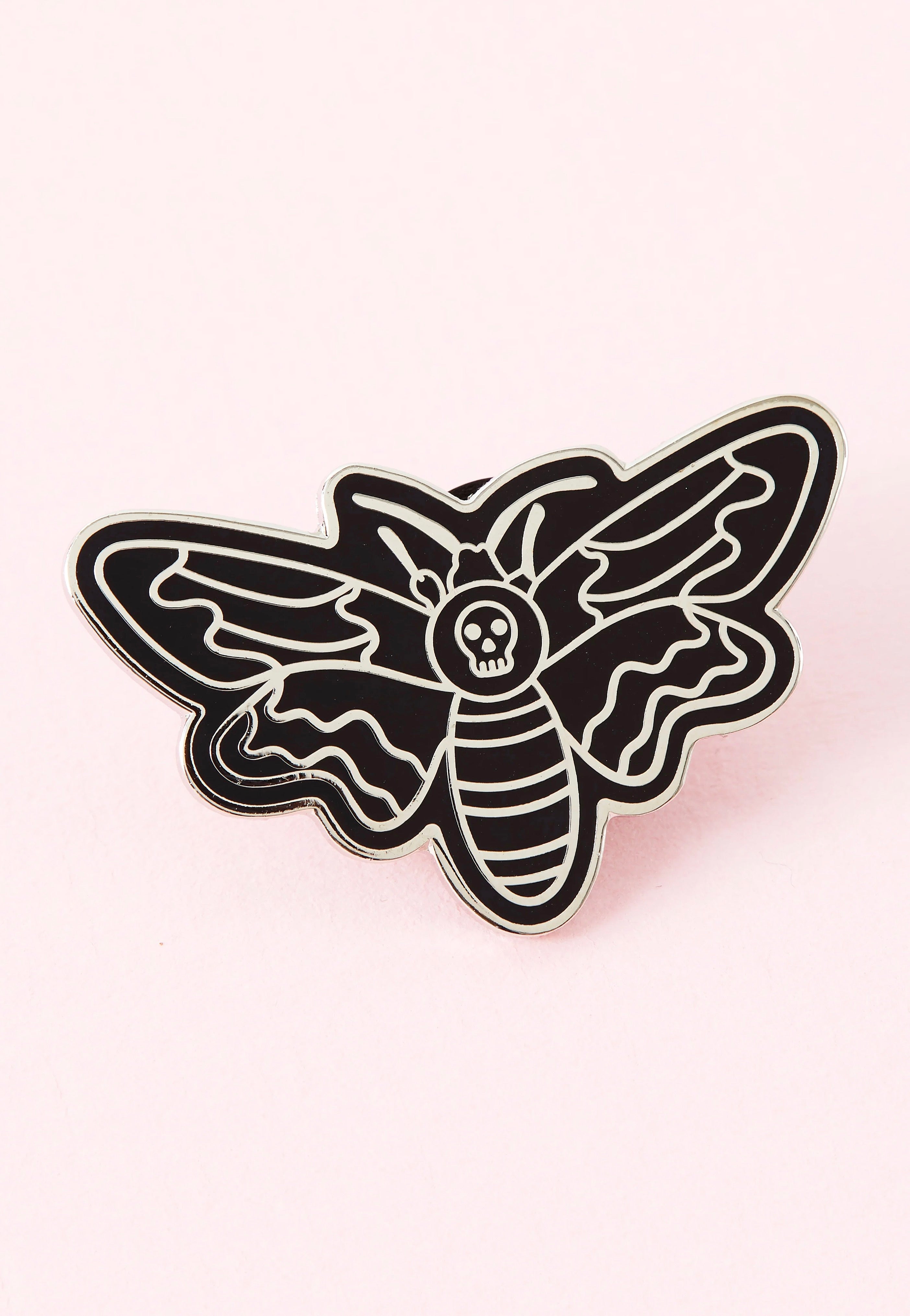 Punky Pins - Death Head Moth Enamel - Pin | Neutral-Image
