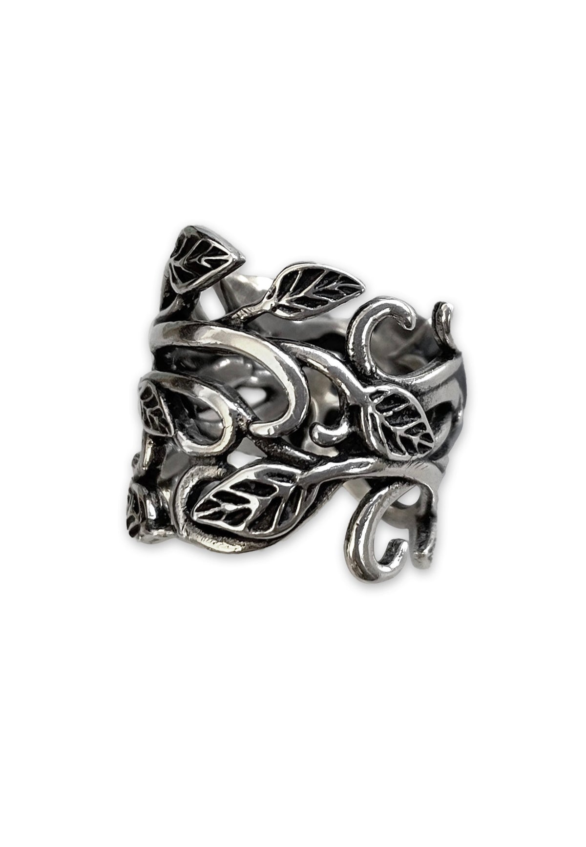 etNox Leaves Silver Ring | Neutral-Image