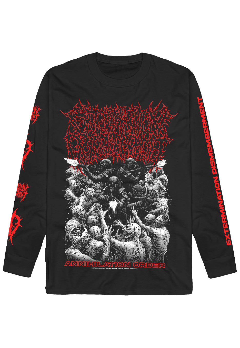 Extermination Dismemberment Annihilation Order Longsleeve | Neutral-Image