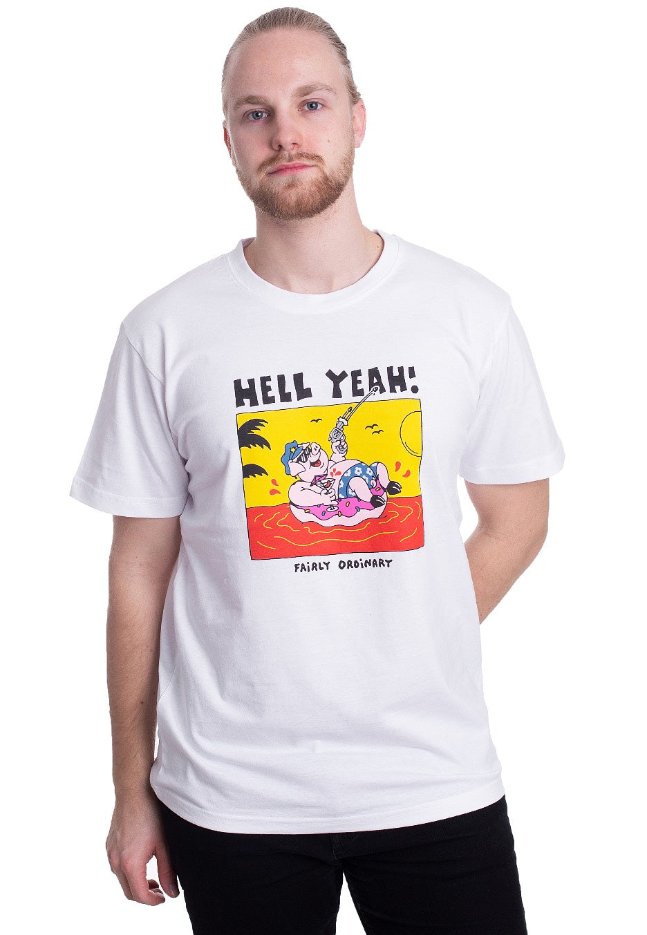 Fairly Ordinary - Hell Yeah White - T-Shirt | Men-Image