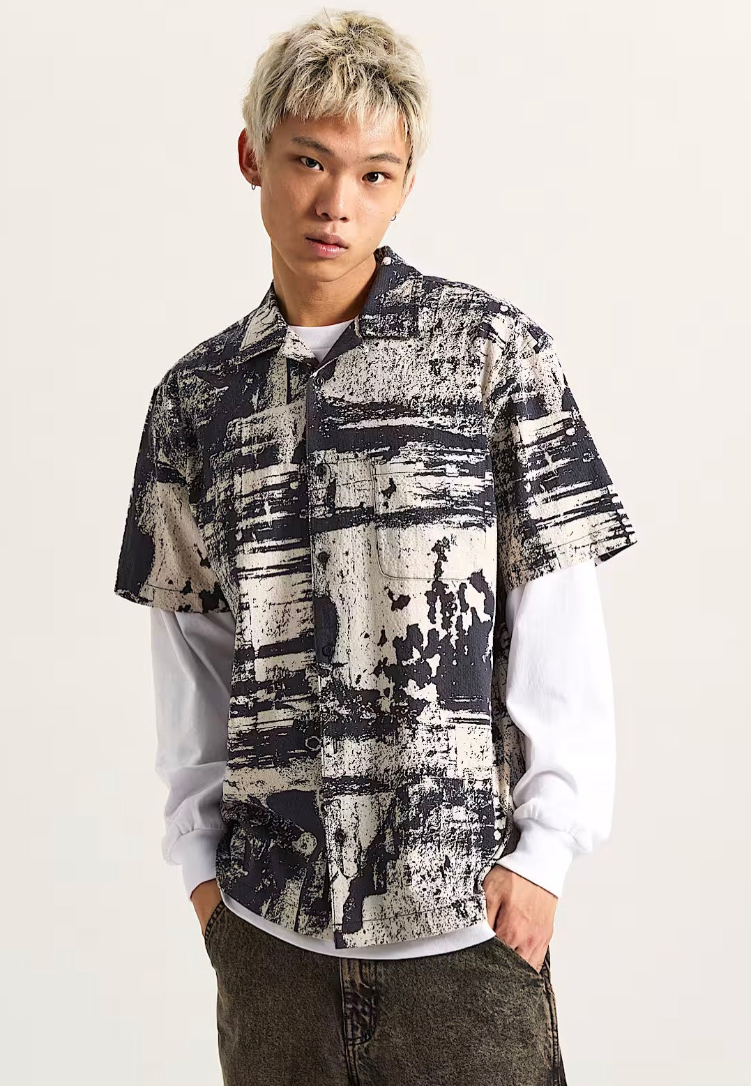 Vans - Fallon Woven Taupe Mist/Black - Shirt | Men-Image