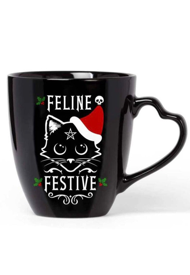 Alchemy England Feline Festive Christmas Tasse | Neutral-Image