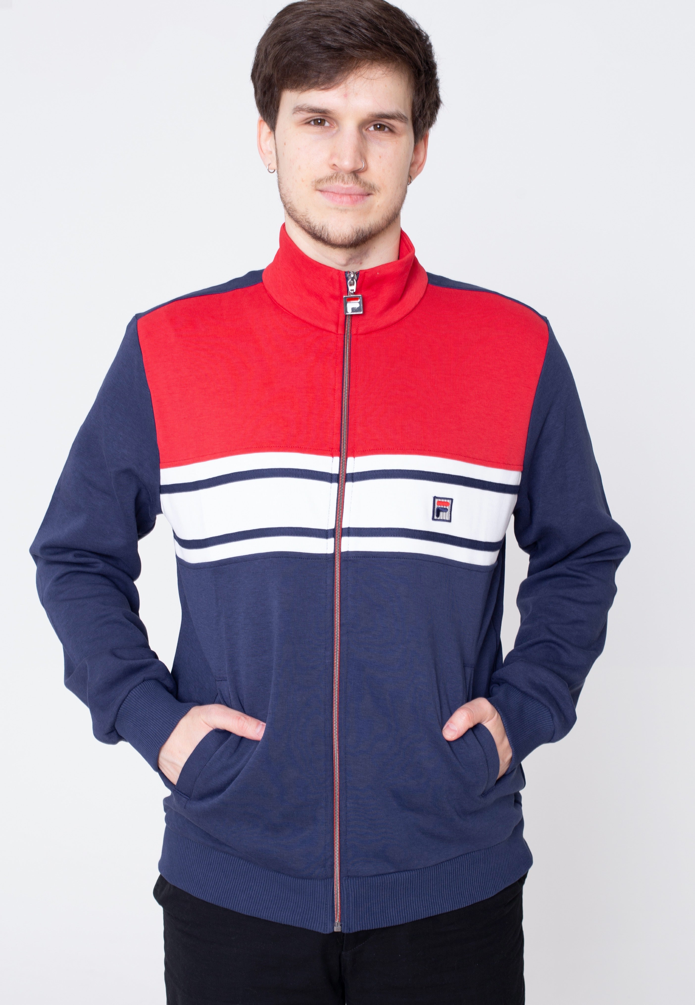 Fila - Boulogne Medieval Blue True Red Bright White - Track Jacket | Men-Image