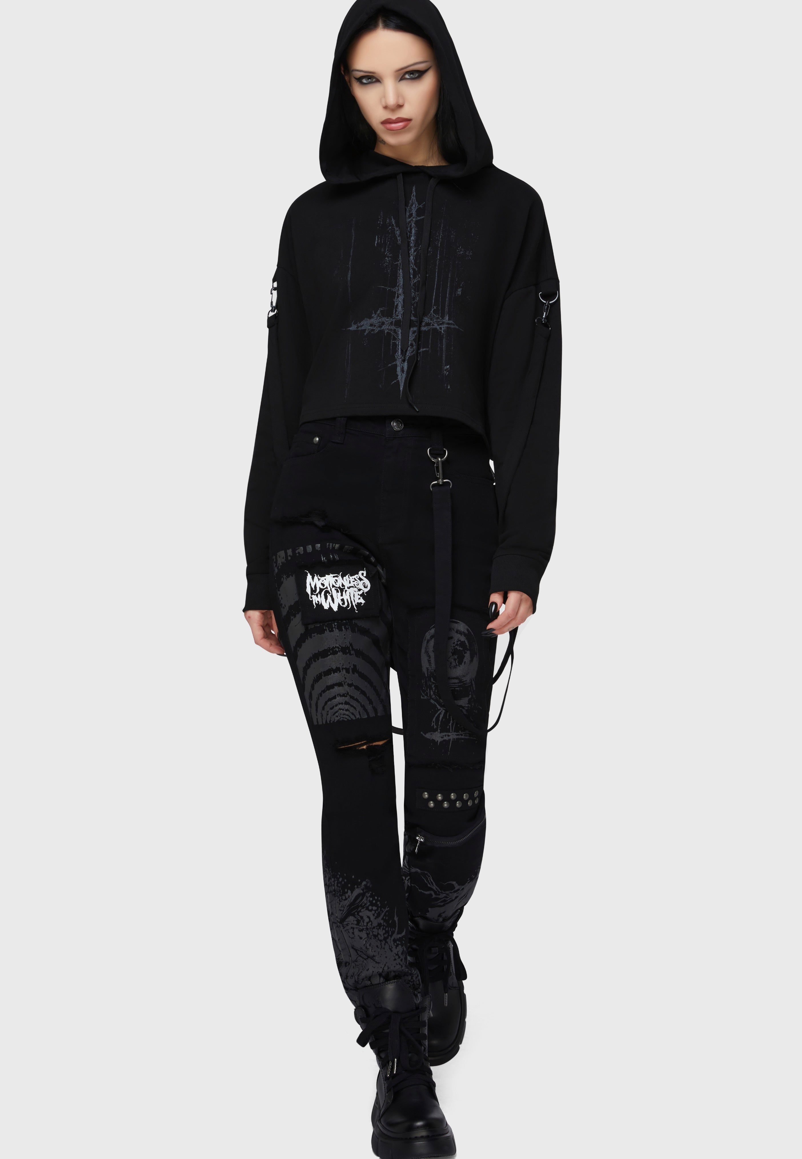 Killstar x Motionless In White - Final Dictvm Black - Hoodie | Women-Image