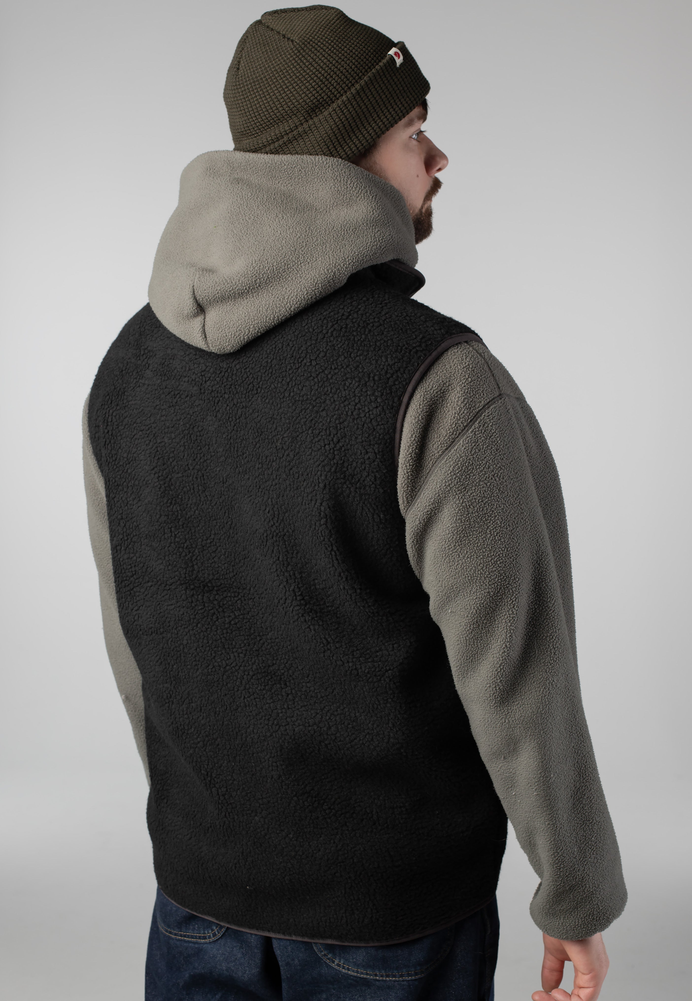 Fjällräven - Vardag Pile Fleece Black/Dark Grey - Vest | Men-Image