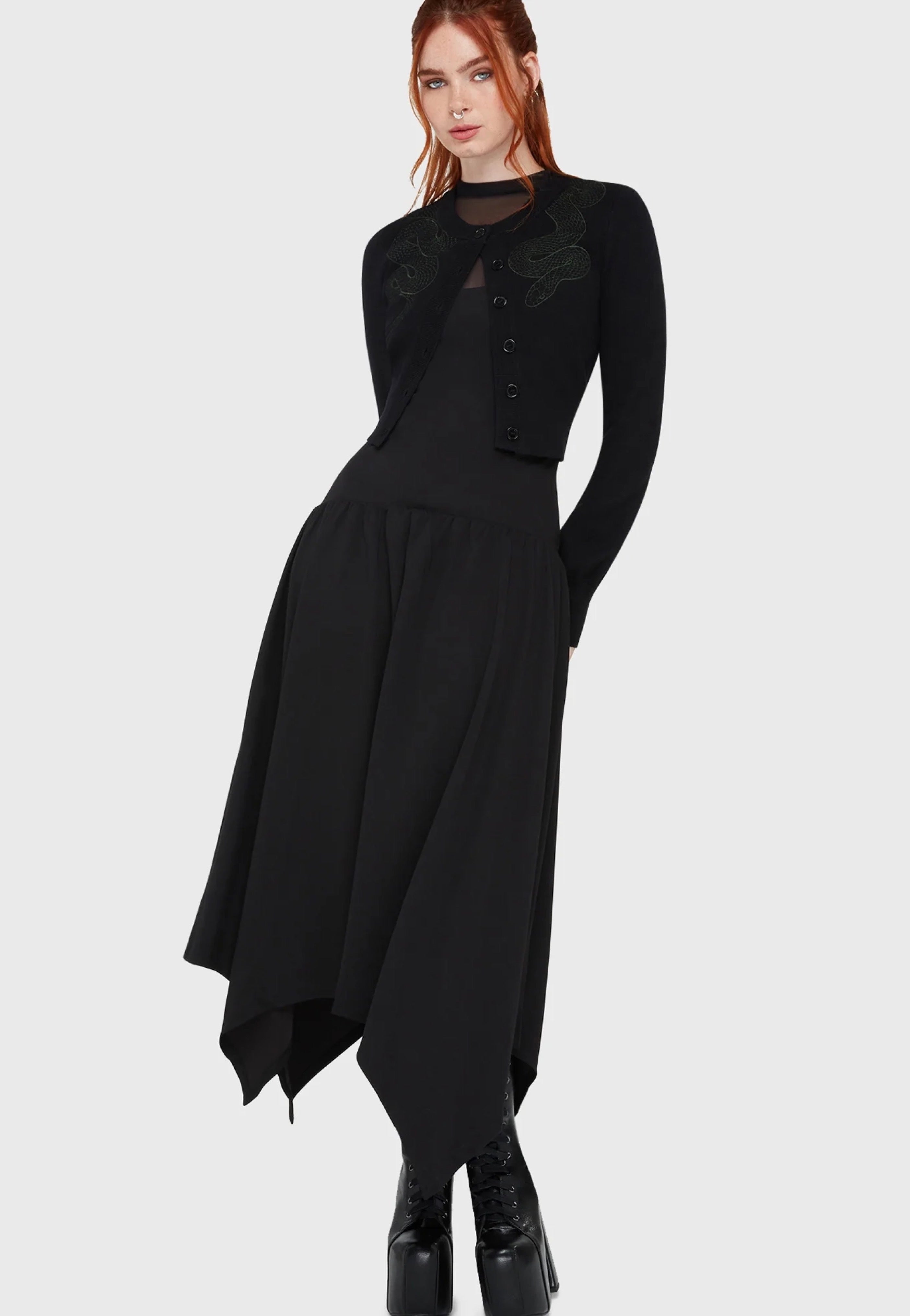 Killstar - Forsaken Grove Black/Scuba - Dress | Women-Image