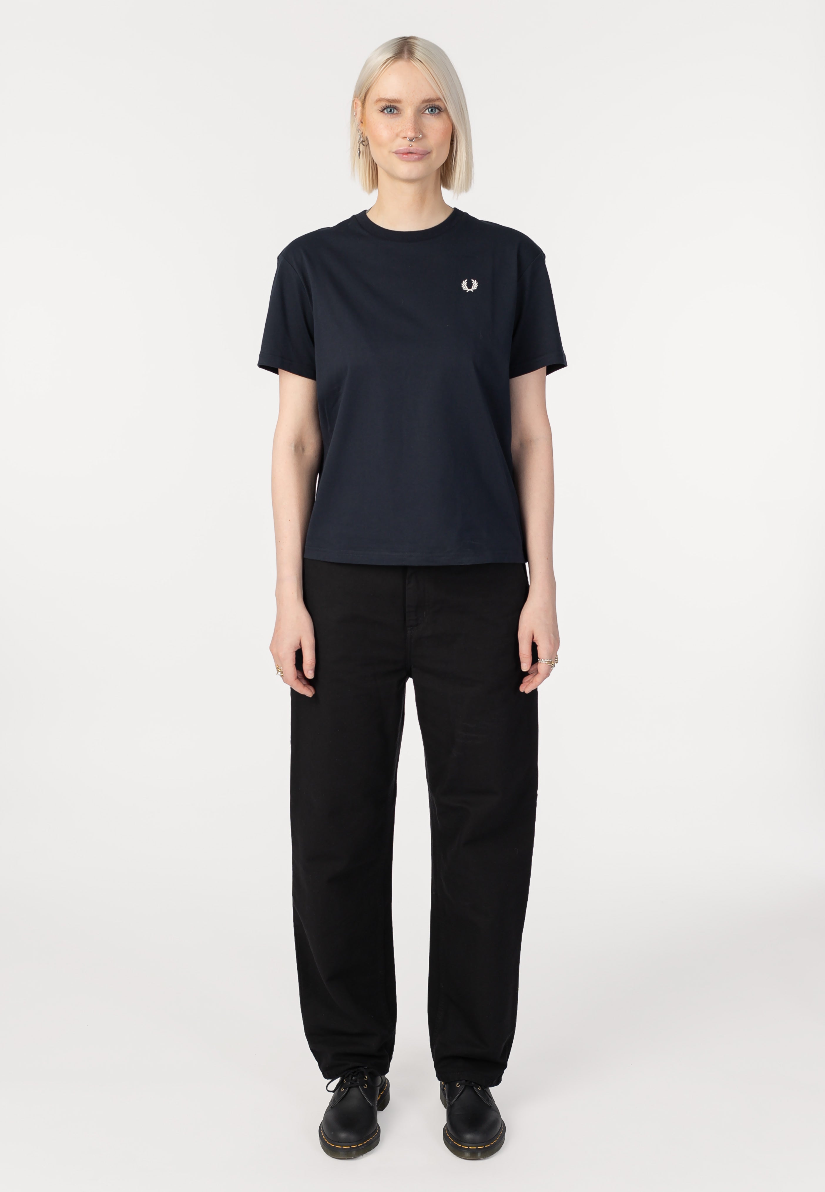 Fred Perry - Crew Neck Navy - T-Shirt | Women-Image