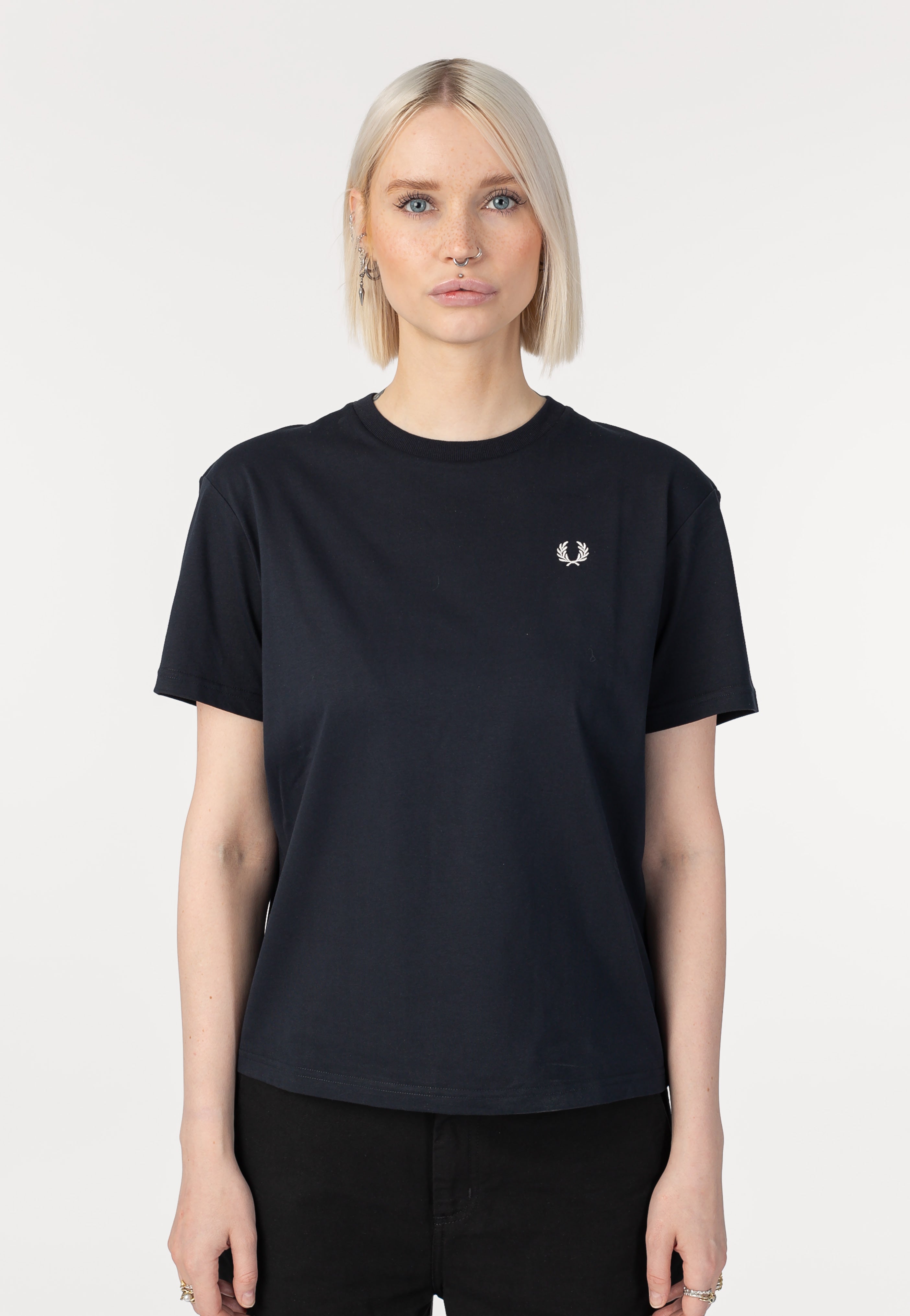 Fred Perry - Crew Neck Navy - T-Shirt | Women-Image