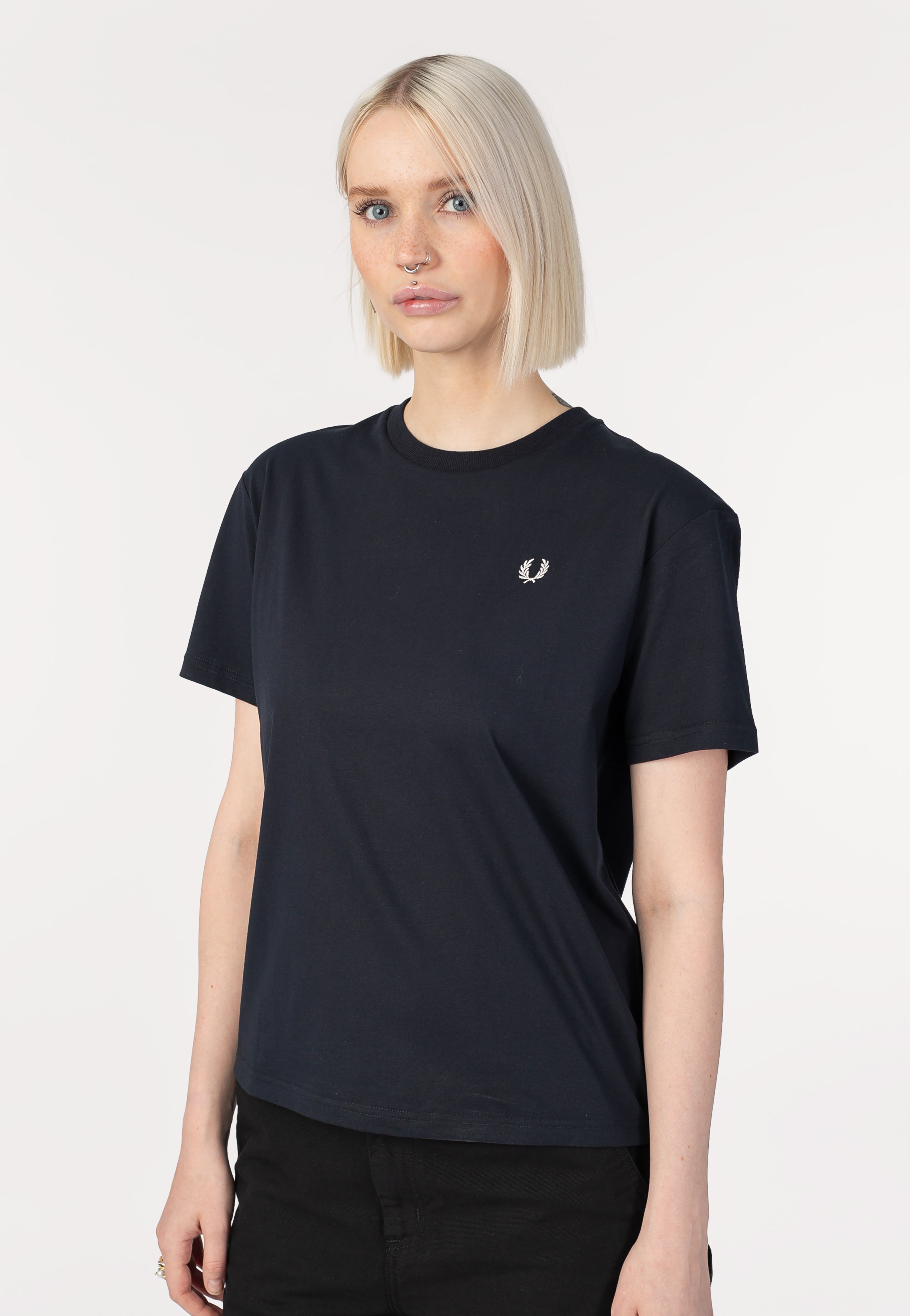 Fred Perry - Crew Neck Navy - T-Shirt | Women-Image