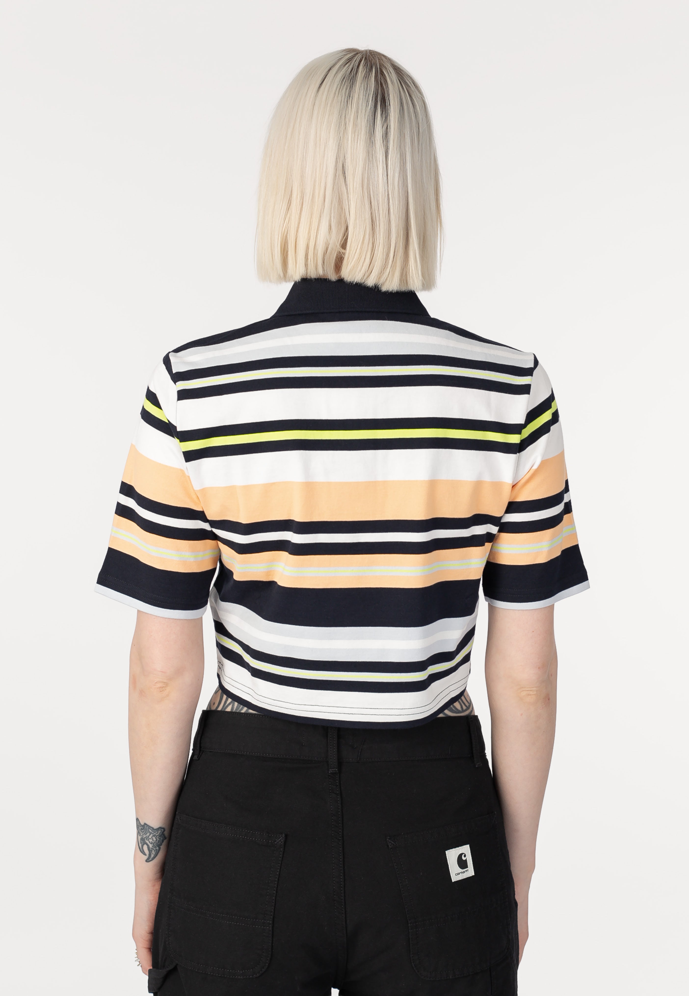 Fred Perry - Striped Polo Navy - Polo | Women-Image